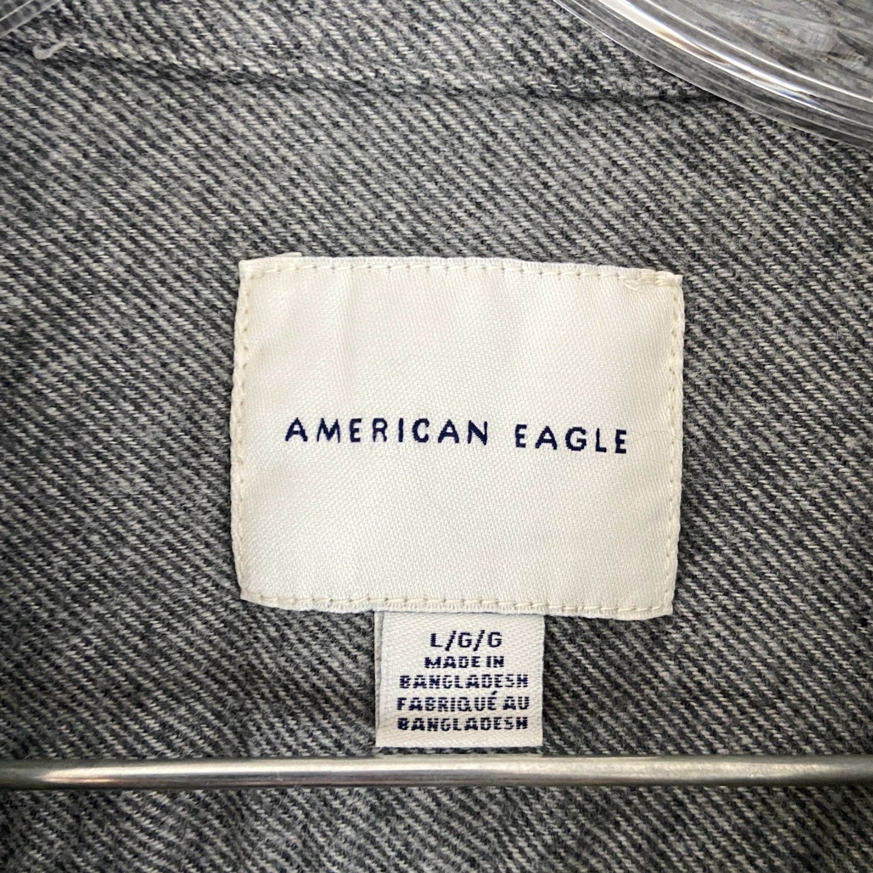 American Eagle Outfitters VINTAGE American Eagle Outfitters Button-Up Shirt Men's L Gray Flannel Long Sleeve with Pockets Size US L / EU 52-54 / 3 - 6 Thumbnail