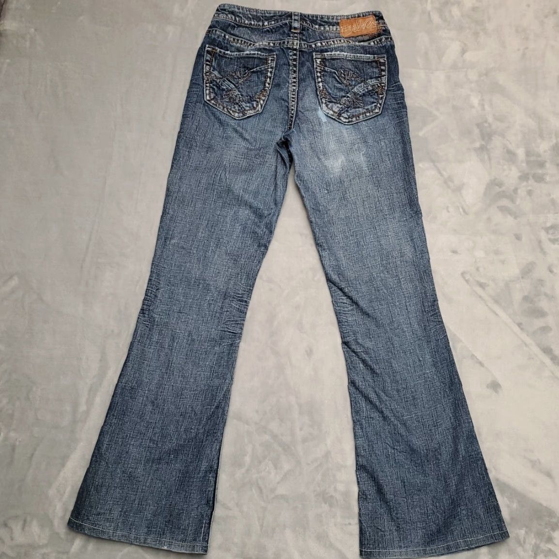 Silver Jeans Co. VINTAGE Silver Jeans Womens Jeans Flared 28x35 Blue Denim Distressed Suki Thick Stitch USA Adults Womens Size 28" / US 6 / IT 42 - 7 Thumbnail