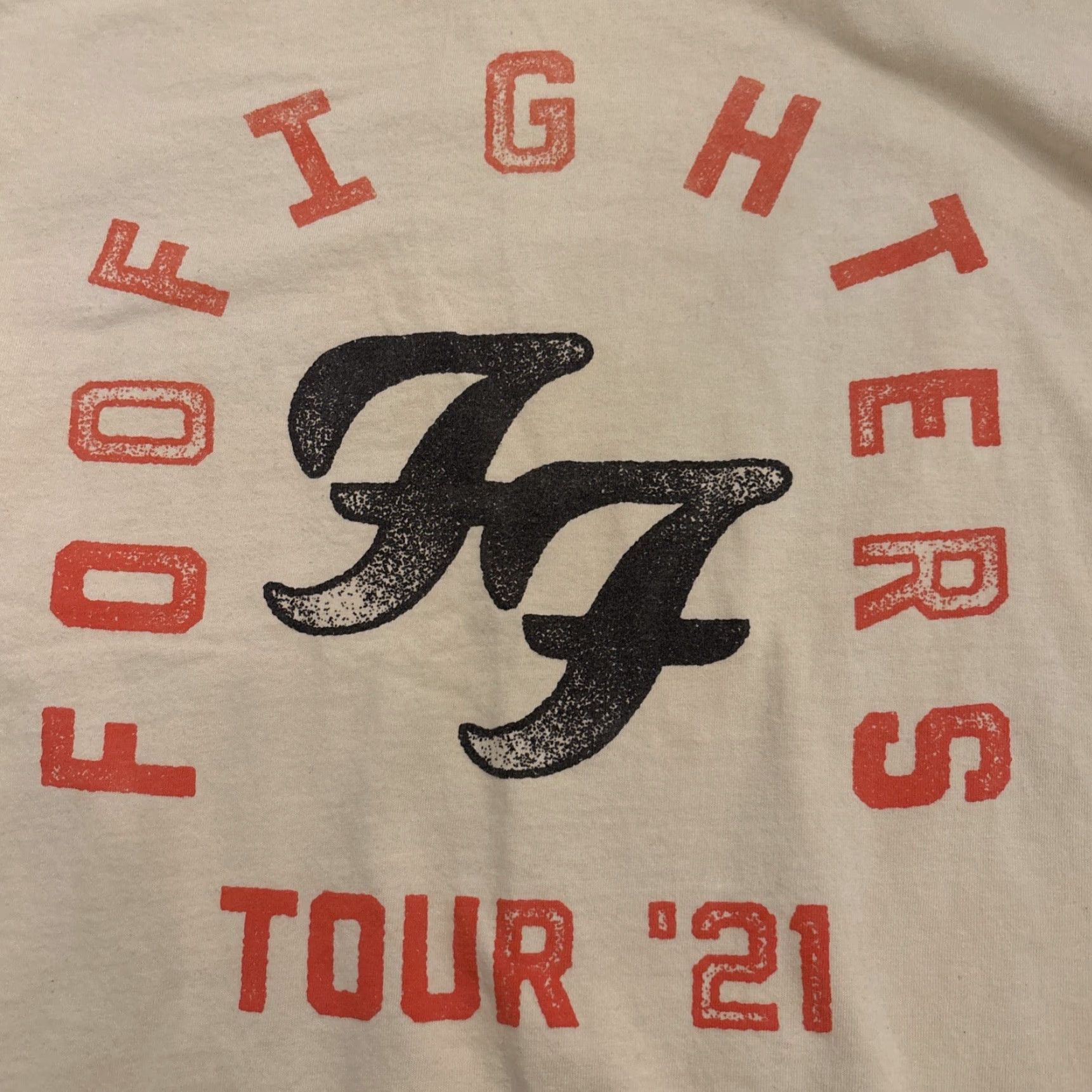 Vintage VINTAGE Foo Fighters Tour '21 Band T-Shirt Mens Medium Crew Neck Ivory Rock Mens Size US M / EU 48-50 / 2 - 2 Thumbnail