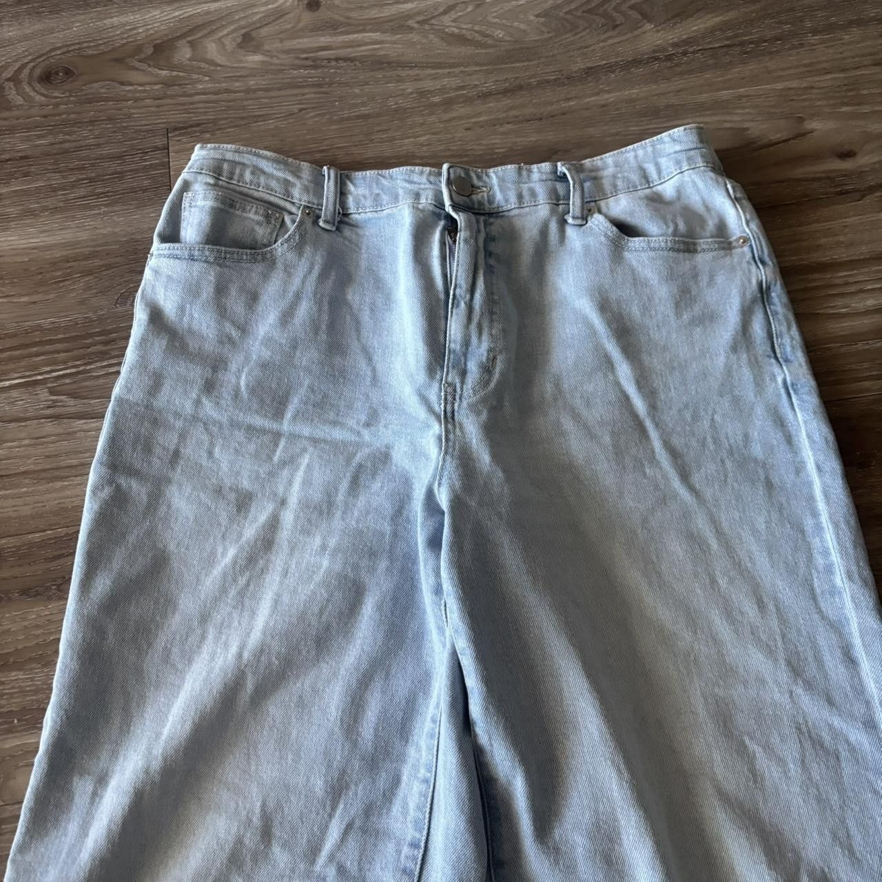 Japanese Brand Crazy Vintage Y2K/2000s Baggy Light Wash Skater Wide Leg Denim Jeans! 34x32 Size US 34 / EU 50 - 5 Thumbnail