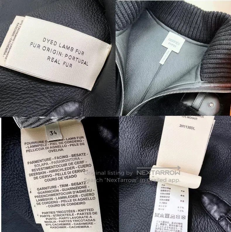 Hermes Hermes Fur and Leather Combination Cloak-like Jacket Size XXS / US 00 / IT 34 - 5 Thumbnail
