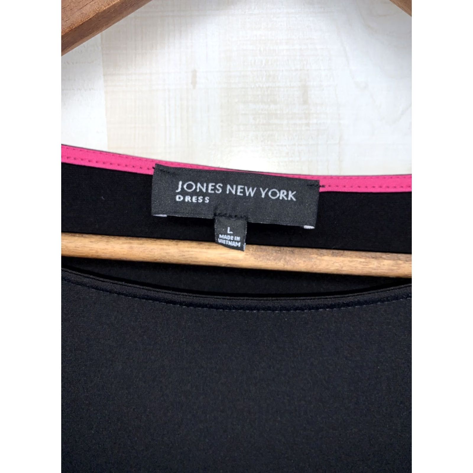 Jones New York Jones New York Dress Women’s L Black 3/4 Sleeve Stretch Tie Back Dress-4450 Size L / US 10 / IT 46 - 2 Thumbnail