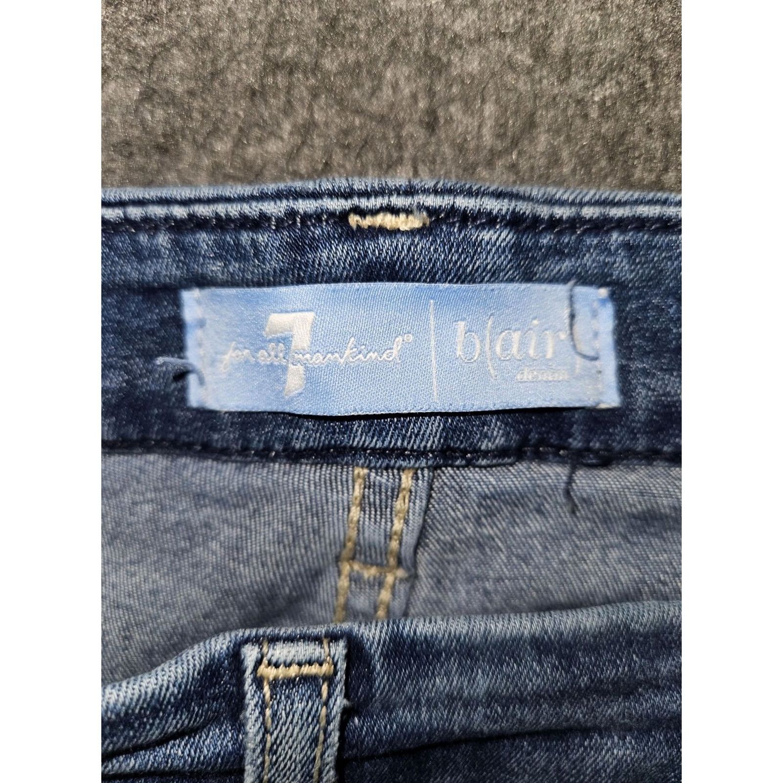 7 For All Mankind 7 For All Mankind Bair Denim Jeans Womens 27 Blue High Waist Ankle Skinny Jeans Size 27" / US 4 / IT 40 - 3 Thumbnail