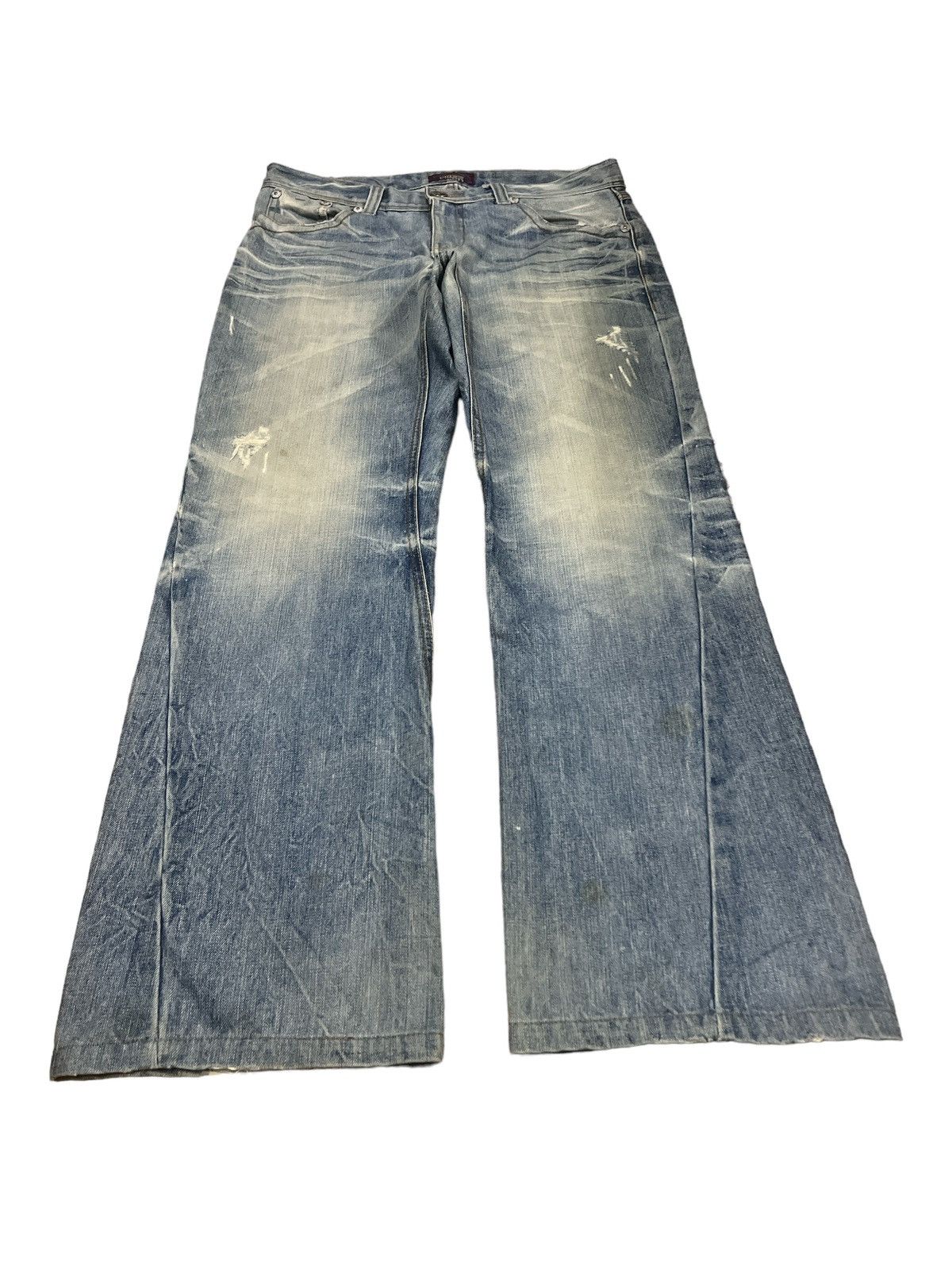 Japanese Brand × Vintage RIPPED‼️GET USE DISTRESSED DENIM PANT Size US 34 / EU 50 - 2 Thumbnail