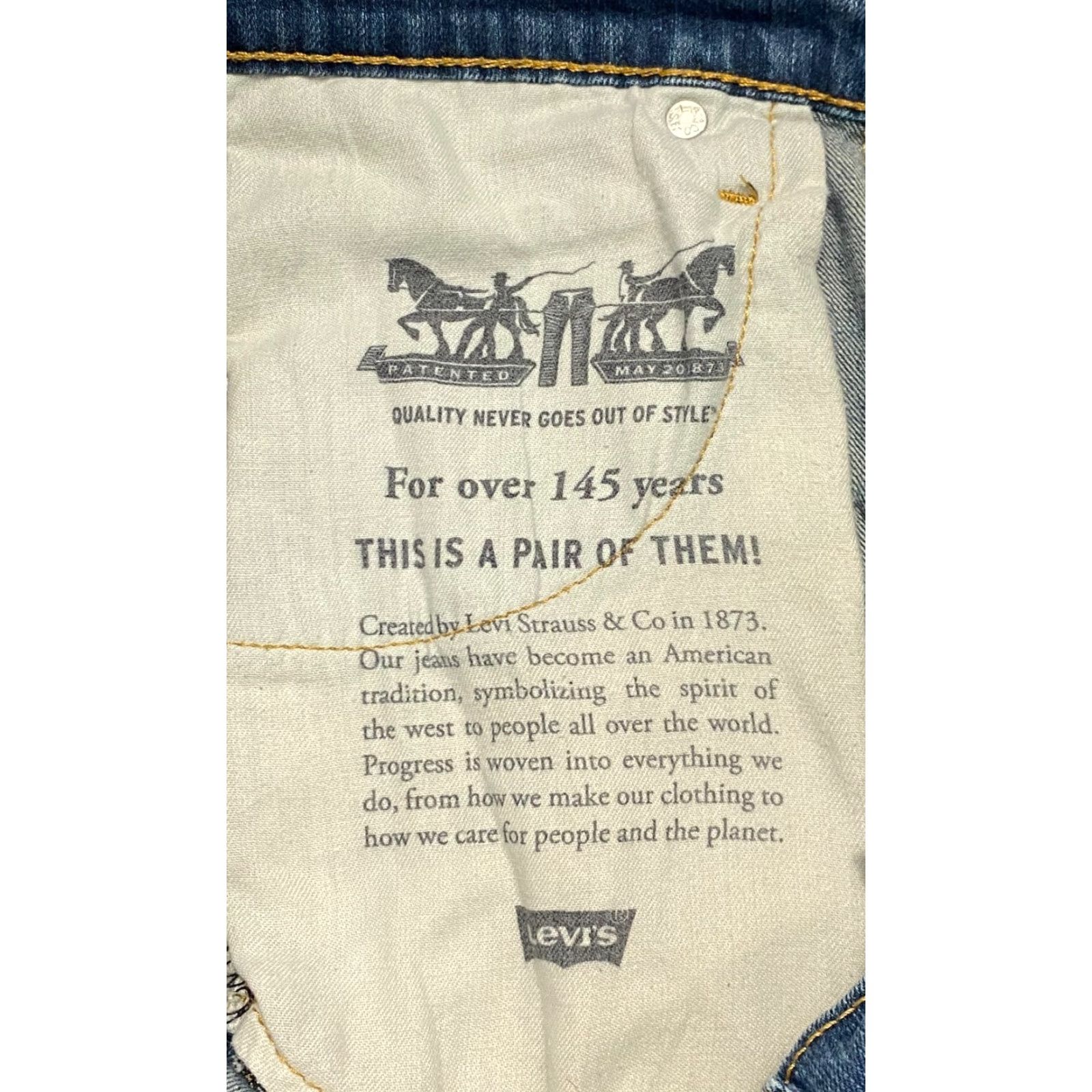 Levi's Levis 513 Slim Straight Jeans Size 30x32 Blue Distressed Faded Whiskers Size US 30 / EU 46 - 7 Thumbnail