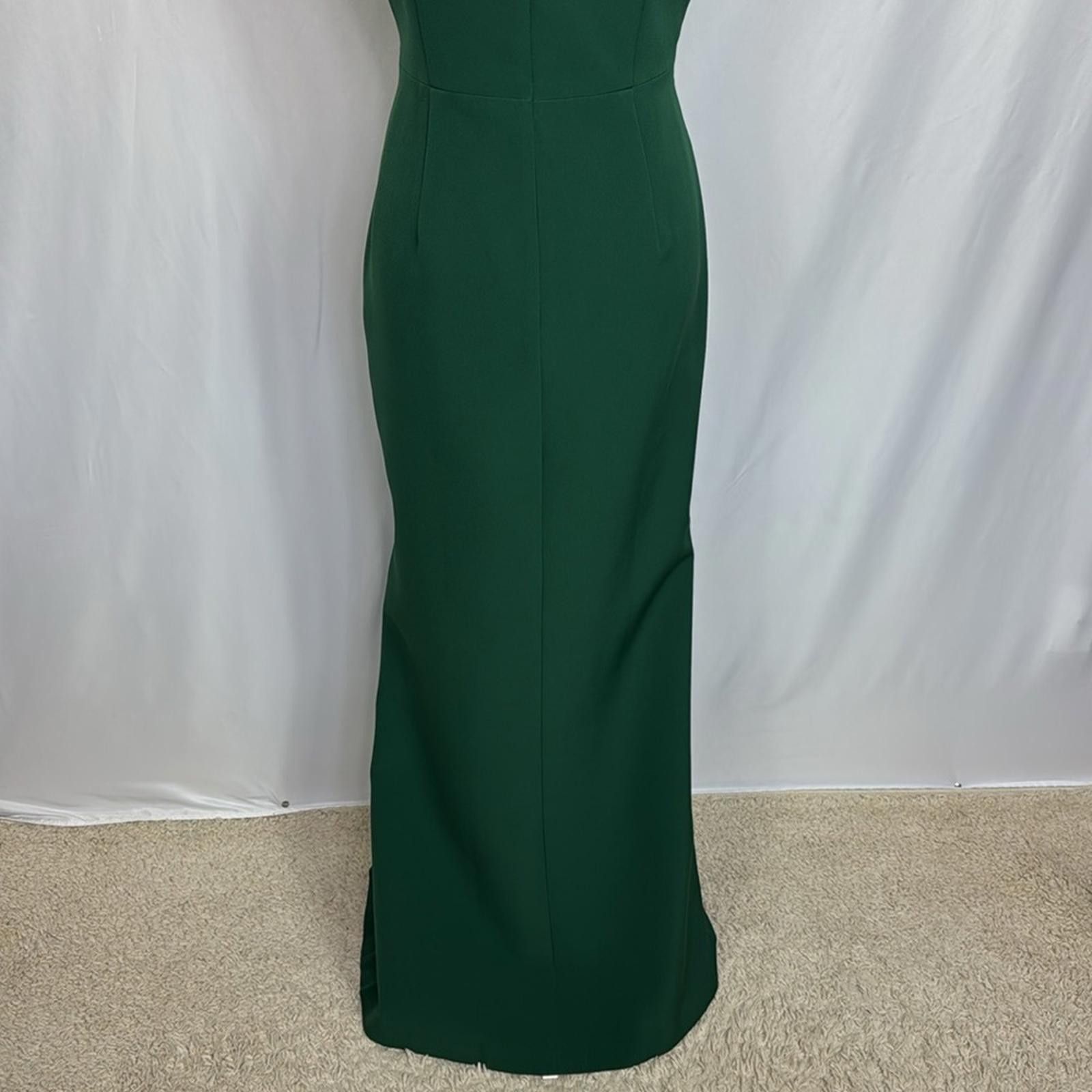 Designer Eliza J Ruffle Front Gown Dress Size 10 Green Size L / US 10 / IT 46 - 11 Thumbnail