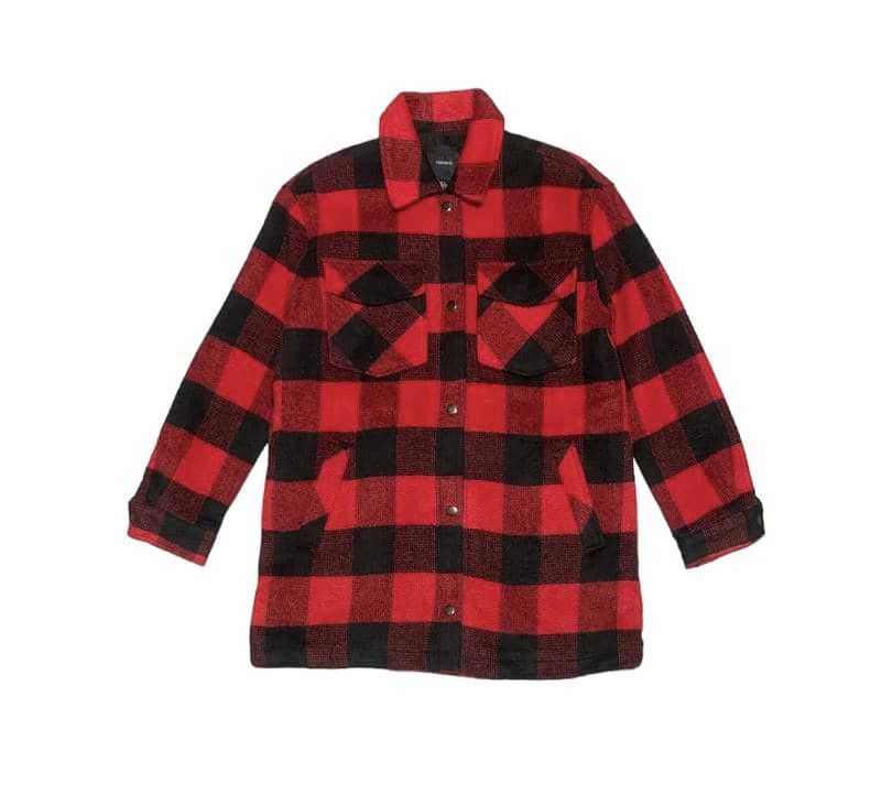 Japanese Brand Vintage Wool Flannel Shirt Jacket By Forever 21 Size US S / EU 44-46 / 1 - 1 Thumbnail