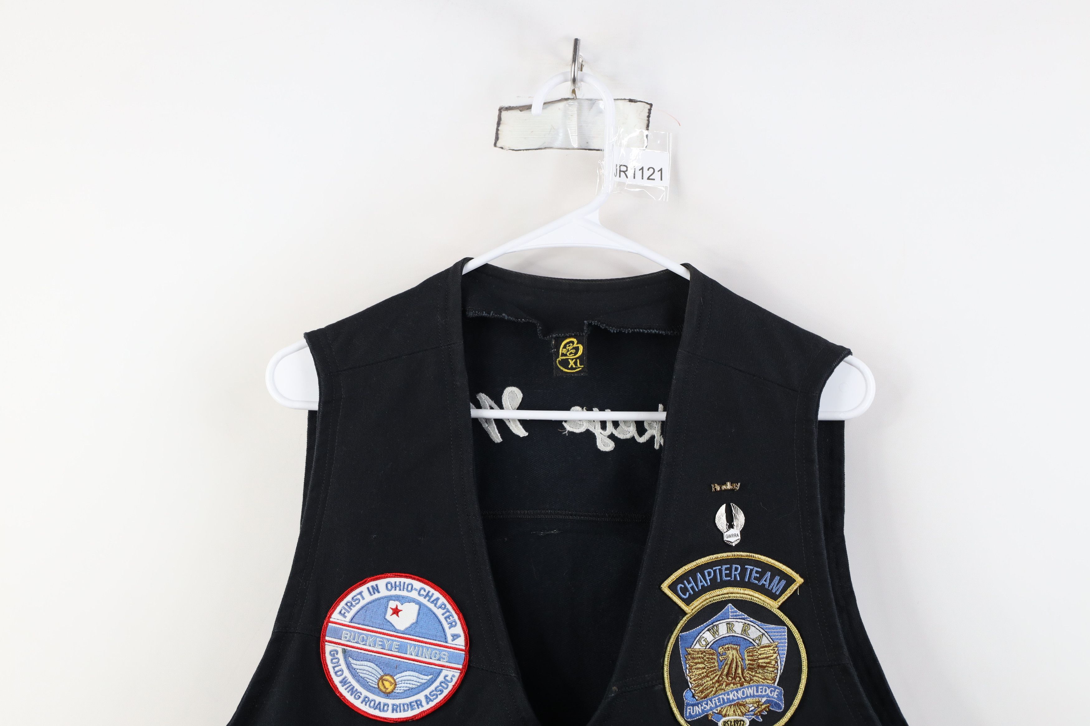 Vintage Vintage Wings GWRRA Button Motorcycle Vest Jacket Black Size US XL / EU 56 / 4 - 2 Thumbnail