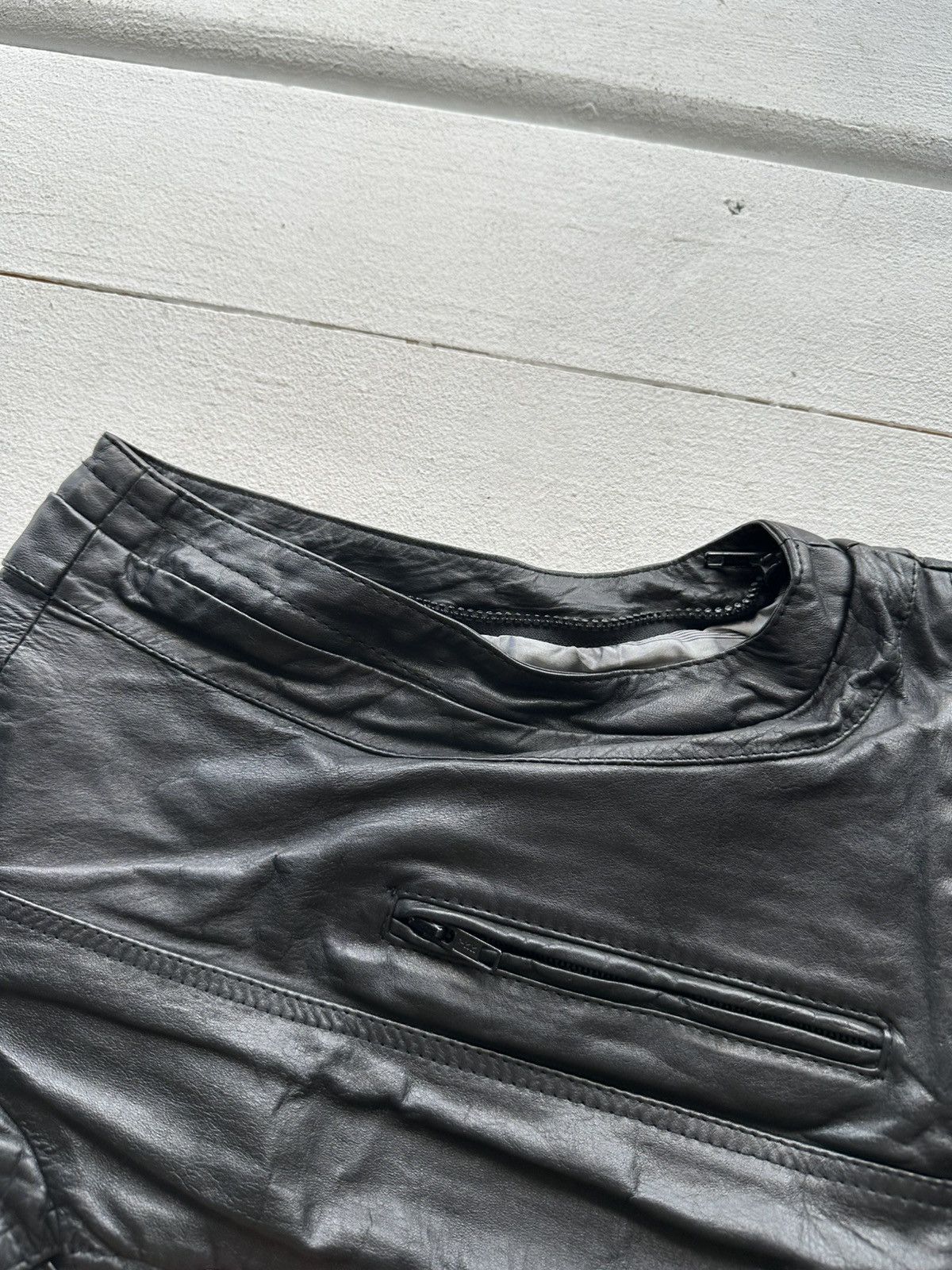 Genuine Leather × Vintage 90s 🚨Vintage Leather WEST Flight Bomber RARE MOTORCYCLE Size US M / EU 48-50 / 2 - 5 Thumbnail