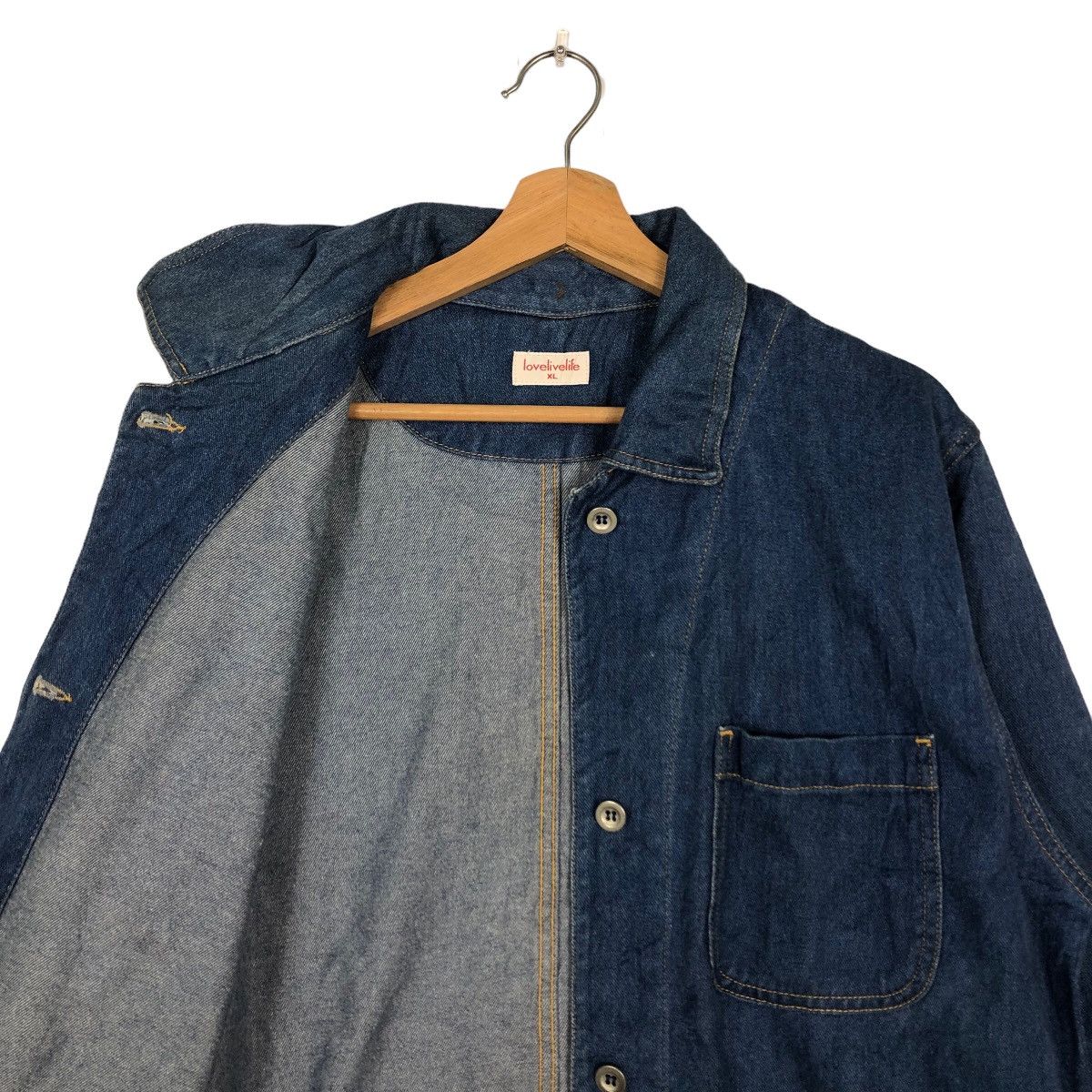 Japanese Brand 🔥Chore Work Denim Jacket Lovelivelife Issey Miyake Design Size US XL / EU 56 / 4 - 10 Thumbnail