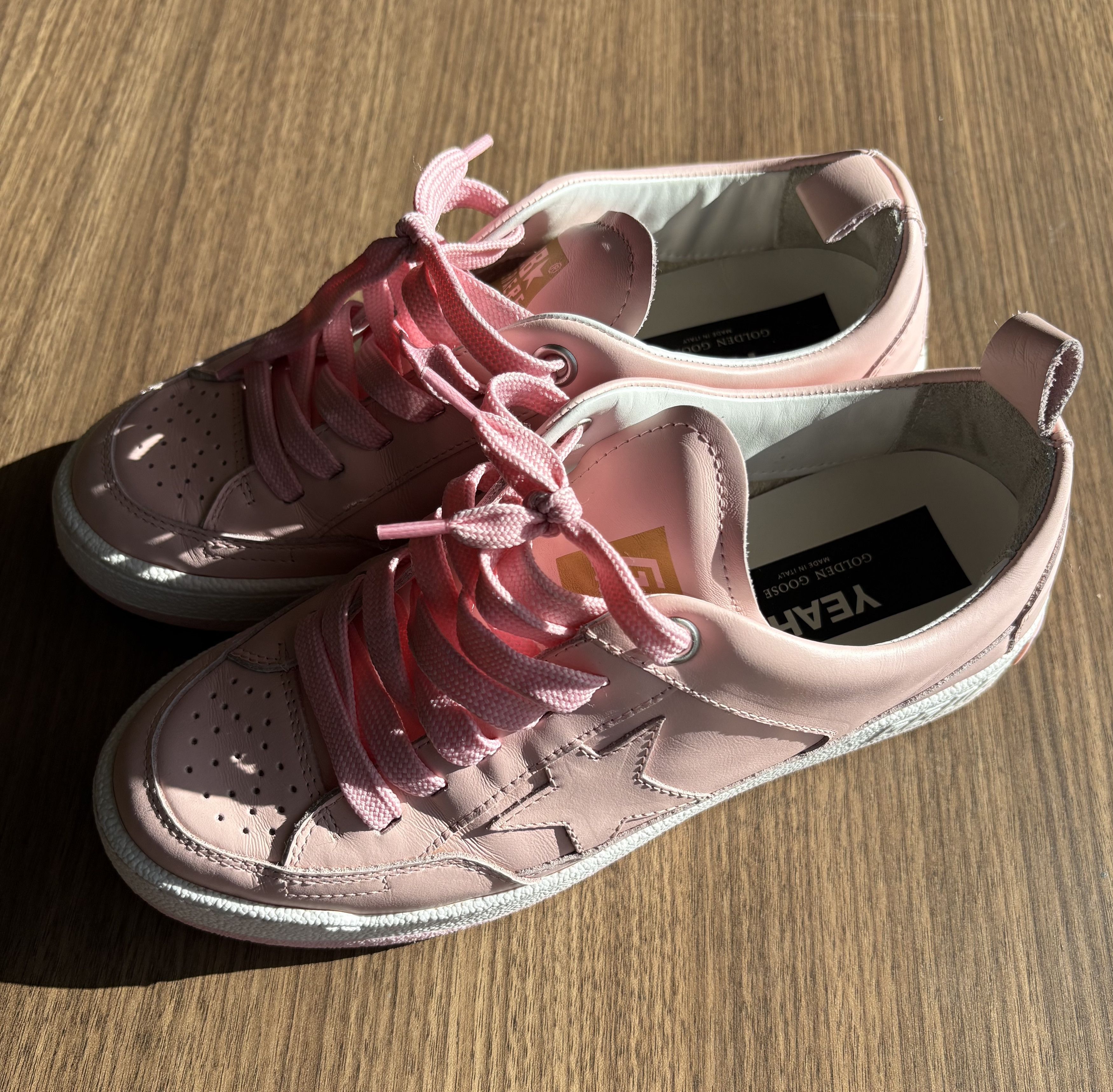 Golden Goose Golden Goose Women’s Yeah Low Top Pink Leather Size US 8 / IT 38 - 8 Thumbnail