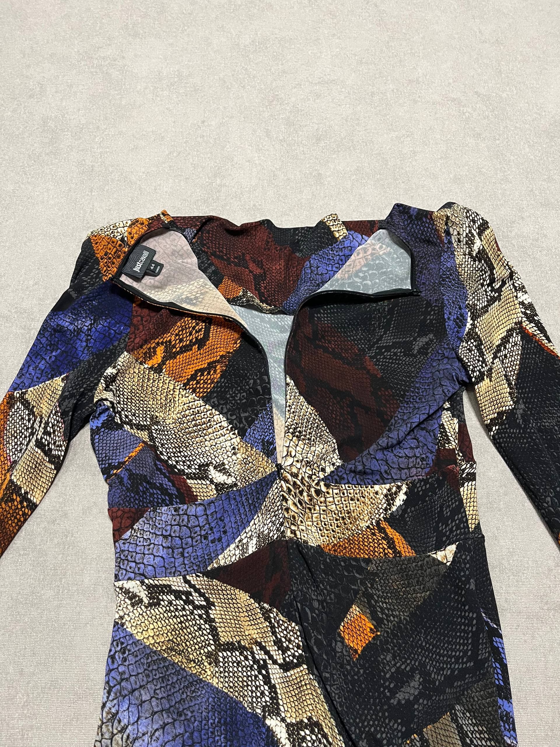 Just Cavalli ROBERTO JUST CAVALLI Snake Print Long Sleeve Dress Sz44 Size M / US 6-8 / IT 42-44 - 10 Thumbnail