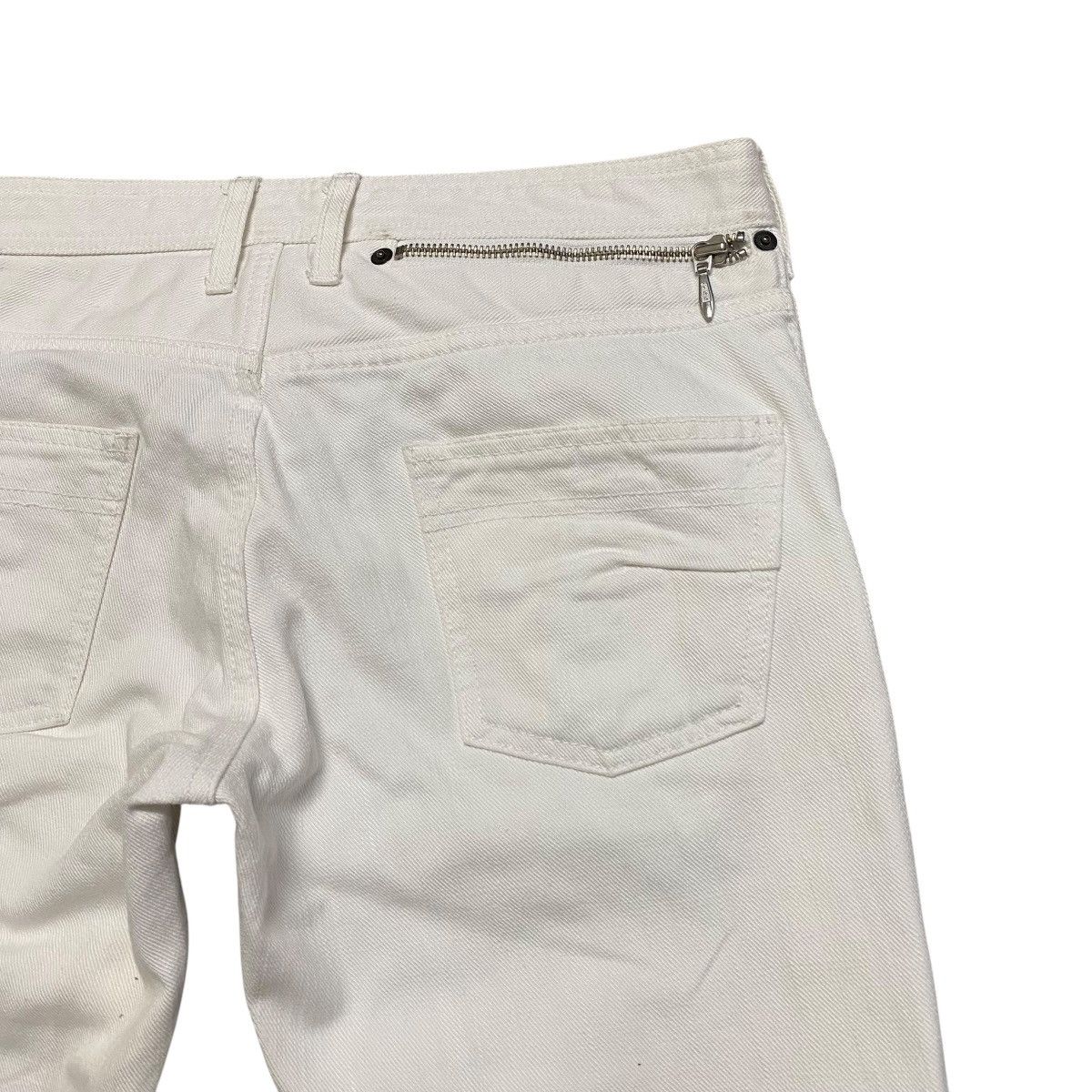 Yohji Yamamoto A.A.R Against All Risks White Denim Zipper Jeans Size US 29 - 11 Thumbnail