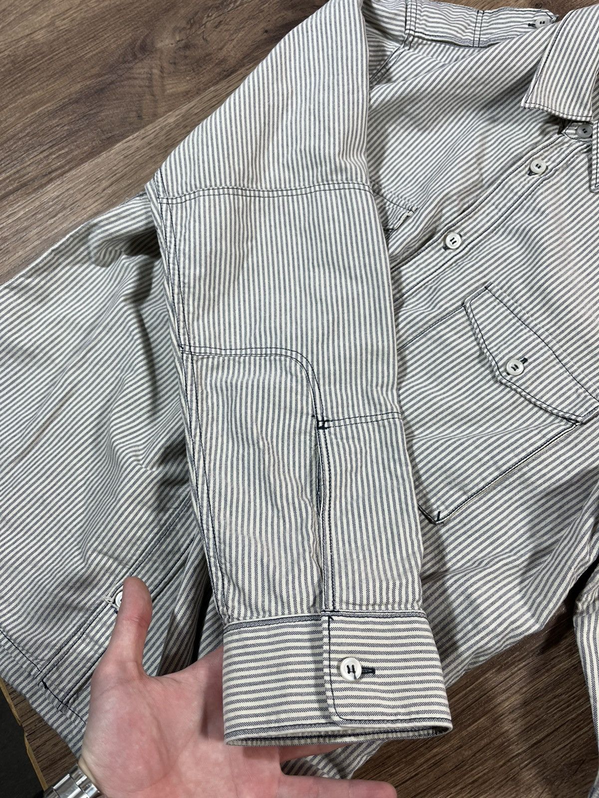 Stone Island Stone Island Denim Very Rare Shirt Denim Logo Size US L / EU 52-54 / 3 - 9 Thumbnail
