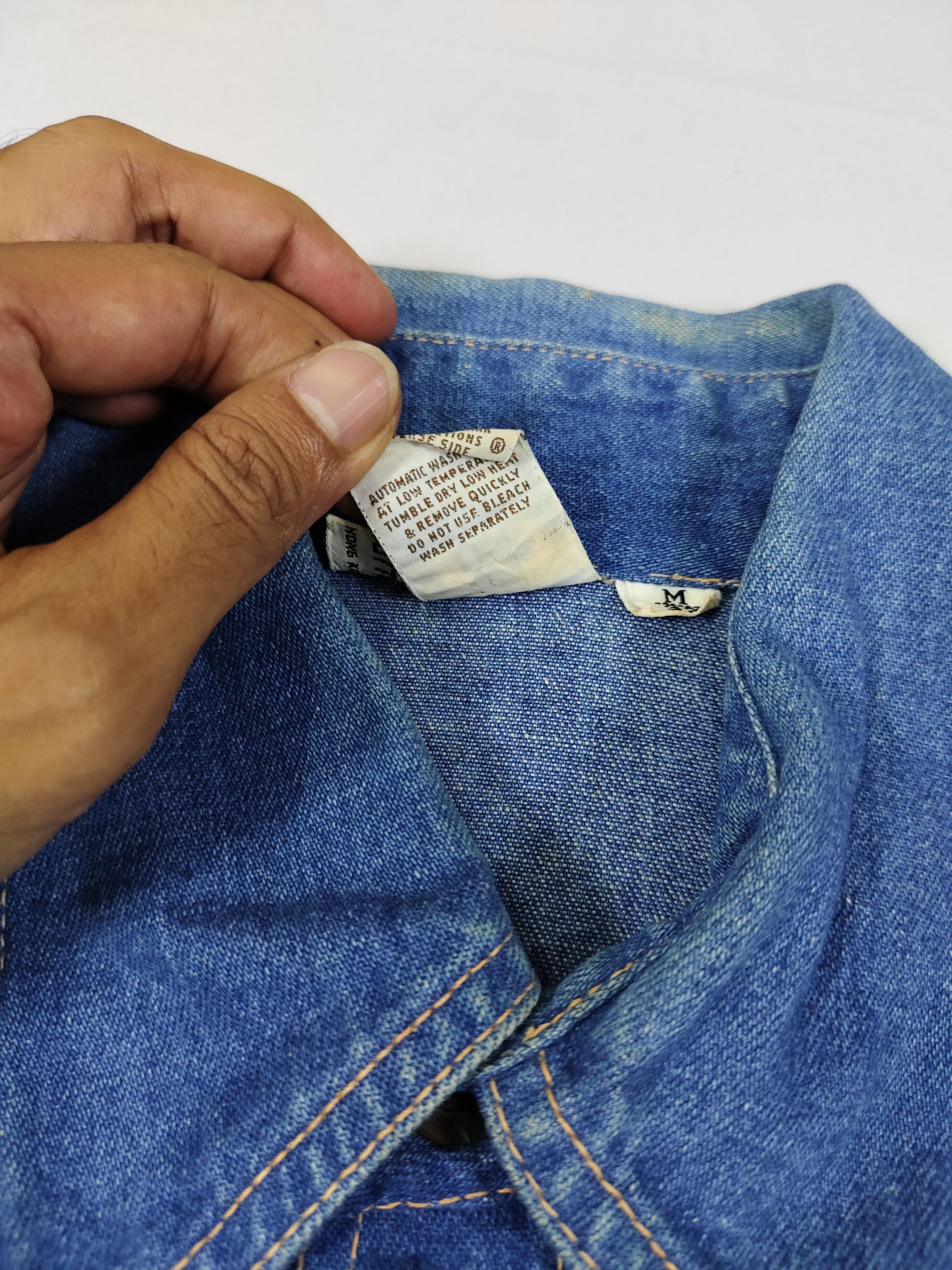 Hang Ten 80s Hang Ten- Sanforized Denim Shirt Western Workwear Size US M / EU 48-50 / 2 - 8 Thumbnail