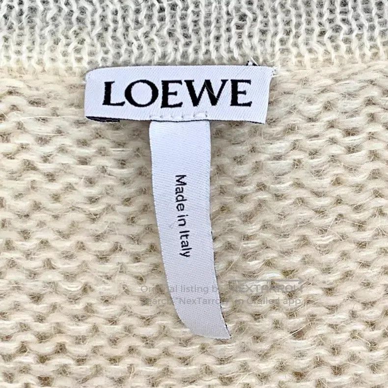 Loewe Loewe Color-Blocked Trim Design Mohair V-Neck Single Breas Size S / US 4 / IT 40 - 5 Thumbnail