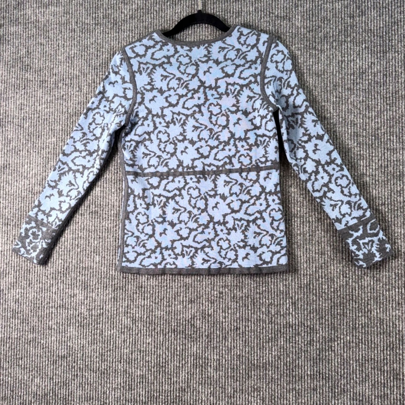 Pendleton Pendleton Petite Blue Geometric Merino Wool Zip Knit Cardigan Sweater Womens Size XXS / US 00 / IT 34 - 3 Thumbnail