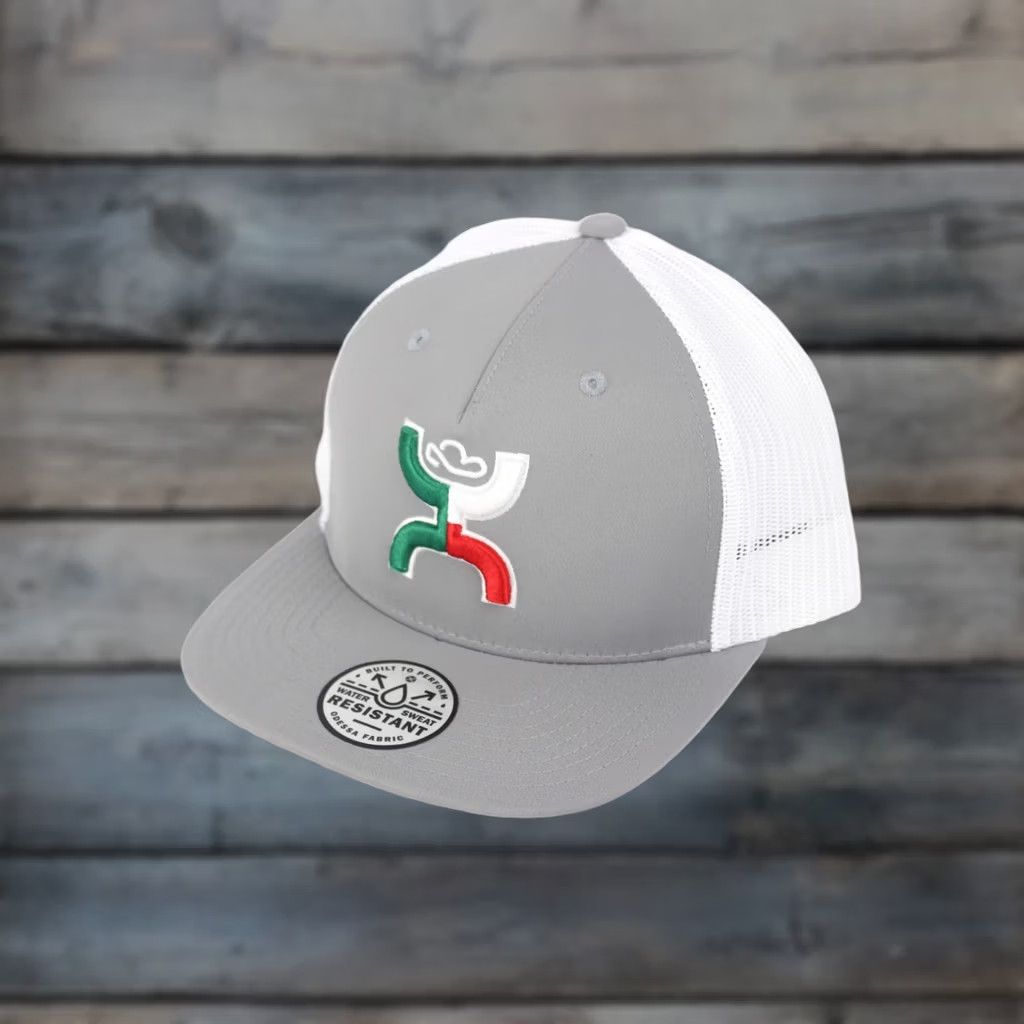 Vintage Hooey Men's Hat Gray White Mexico Boquillas Embroidered Logo Water Resistant Size ONE SIZE - 1 Thumbnail