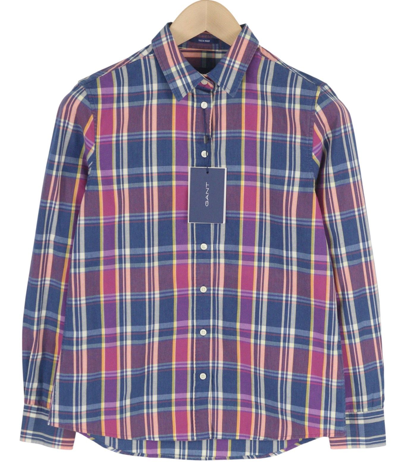 Gant TP INDIGO CHECK EU34 Colourful Button-Up Shirt 85124 Size XS / US 0-2 / IT 36-38 - 1 Thumbnail