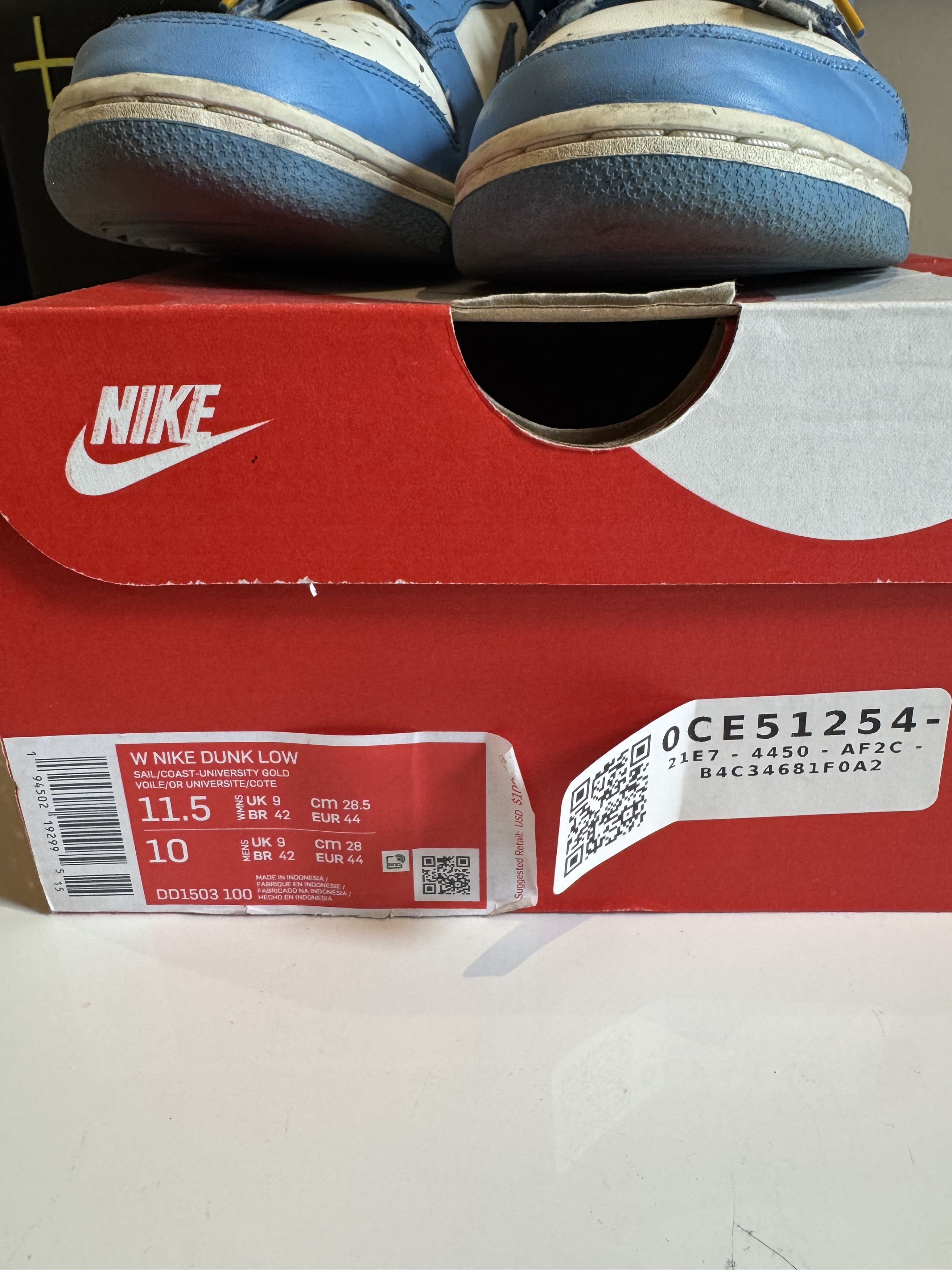 Nike Nike Dunk Low UNC Size US 11.5 / IT 41.5 - 7 Thumbnail