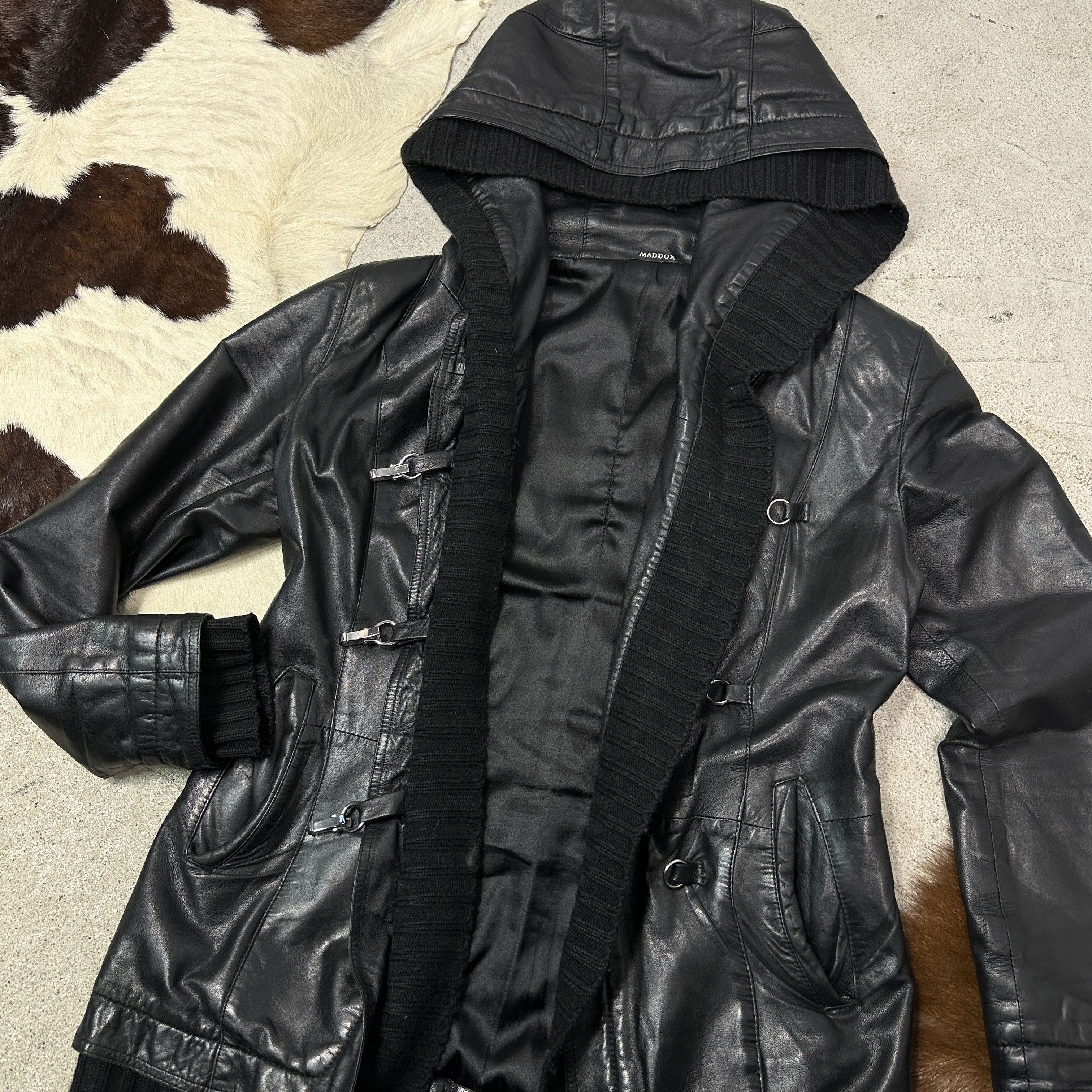 Vintage Vintage Avant Garde Grunge Leather Big Collar Jacket Y2K Size M / US 6-8 / IT 42-44 - 8 Thumbnail