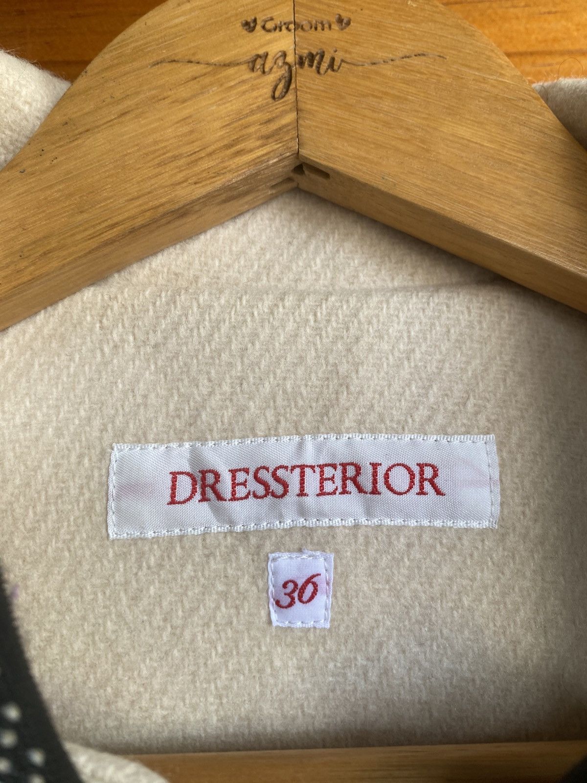 DRESSTERIOR Vintage DRESSTERIOR Cream Duffle Coat Hooded Wool Blend Size XS / US 0-2 / IT 36-38 - 8 Thumbnail