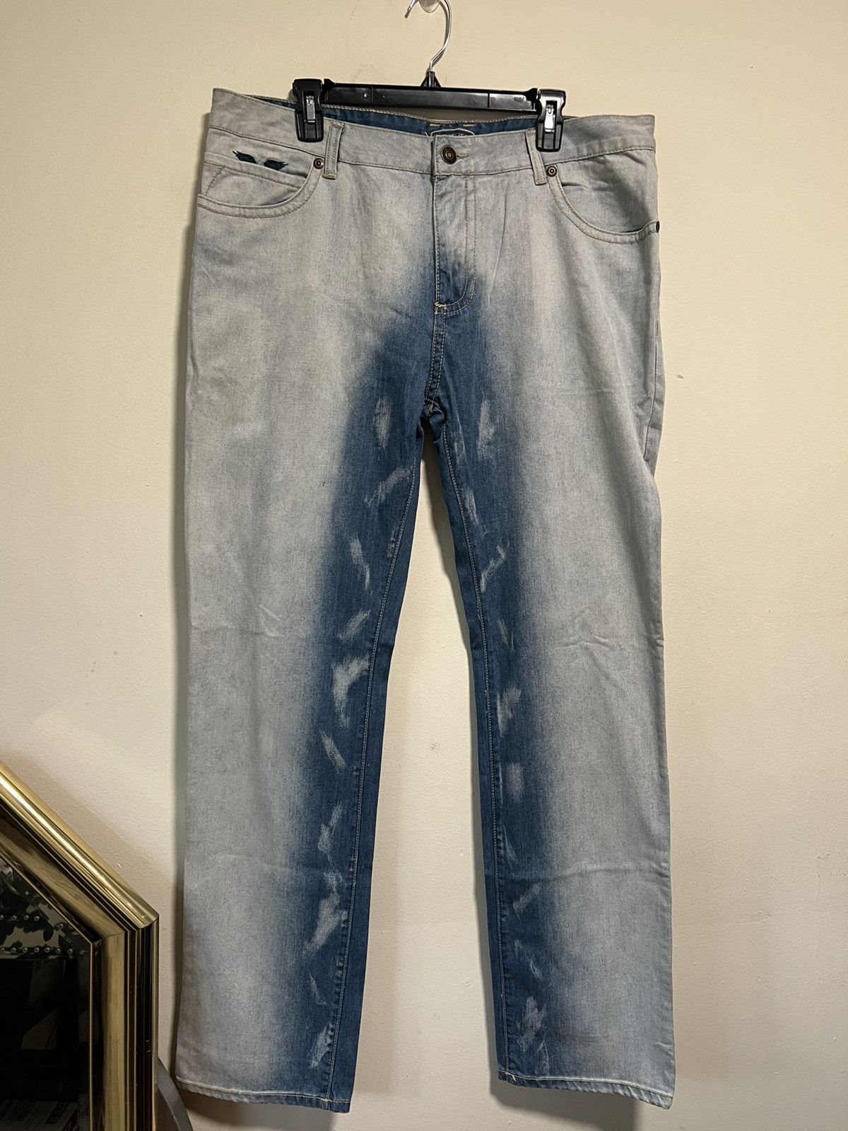 ROBINS JEANS SWAROVSKI CRYSTAL LONG FLAP POCKET