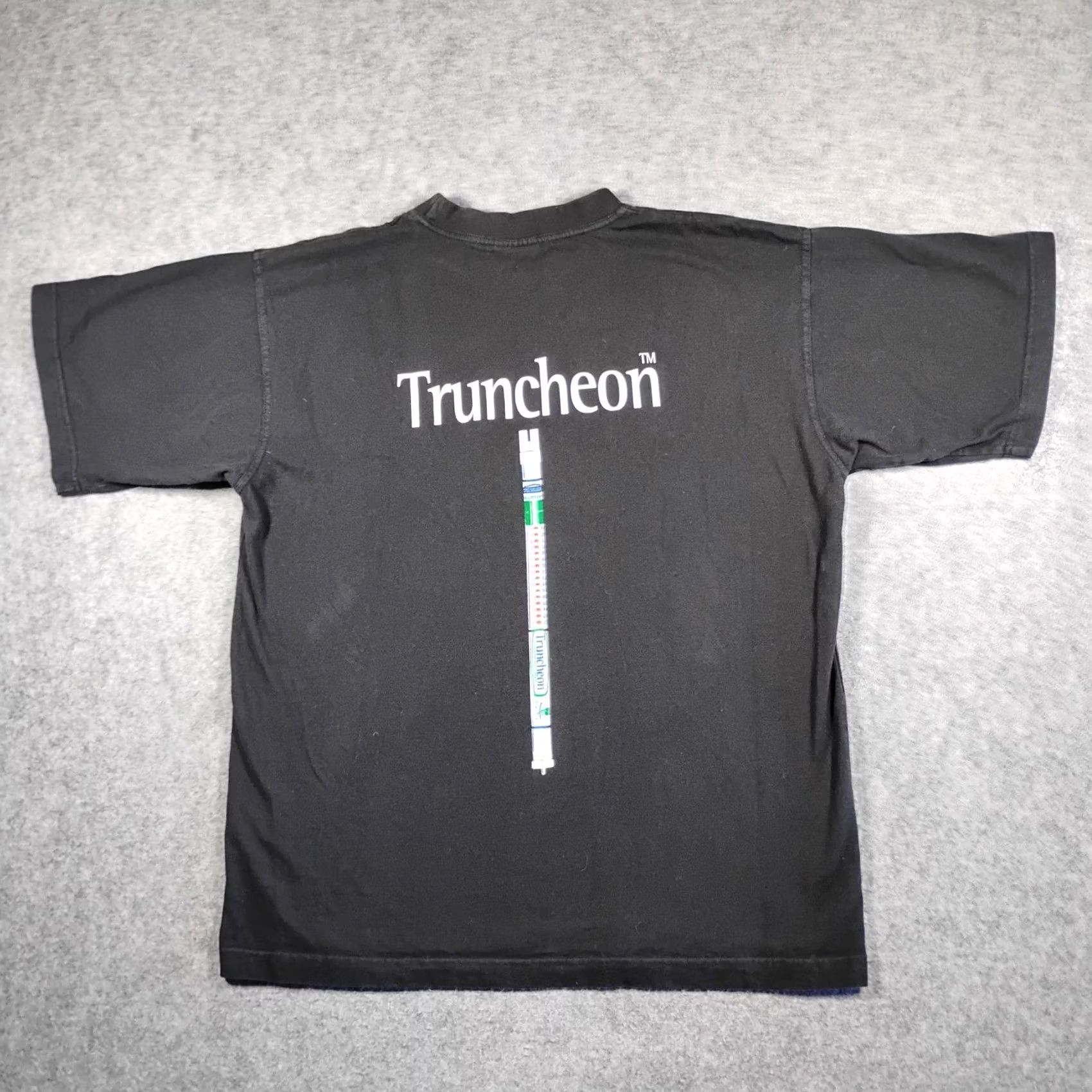 Vintage Mens Medium Black Short Sleeve Graphic Tee Aussie Beach Truncheon Nutrient Meter Outdoor Size US 31 - 7 Thumbnail