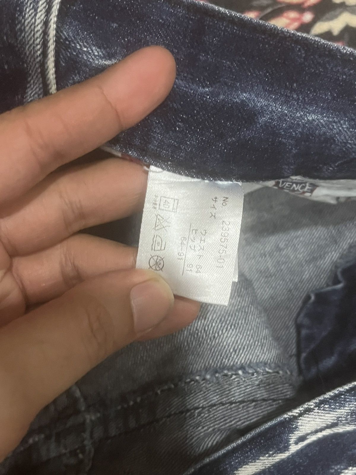 Japanese Brand Vence Ashes Grey Distressed Slim Straight Ripped Jeans Size 31" - 16 Thumbnail