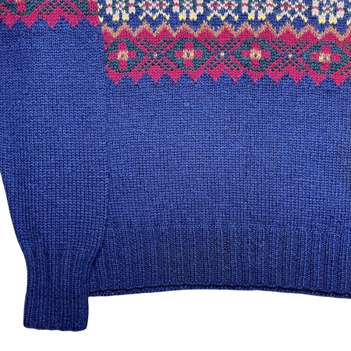 Polo Ralph Lauren × Vintage 1990s Polo Ralph Lauren Horse Horseshoe Hand Knit Sweater Size US M / EU 48-50 / 2 - 20 Thumbnail