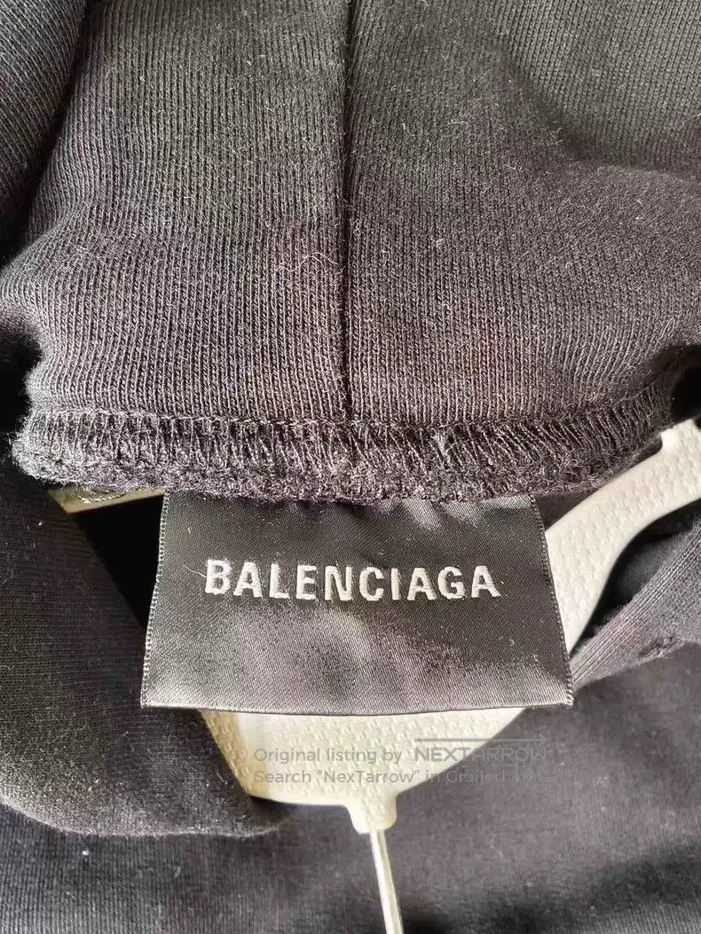 Balenciaga Balenciaga Chest embroidered letter logo black hoodie Size US M / EU 48-50 / 2 - 4 Thumbnail