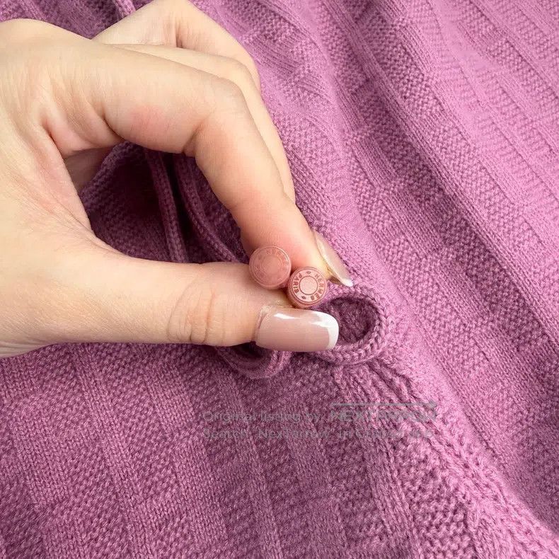 Hermes Hermes Pink Purple Full H Wool Trousers Size 26" / US 2 / IT 38 - 9 Thumbnail