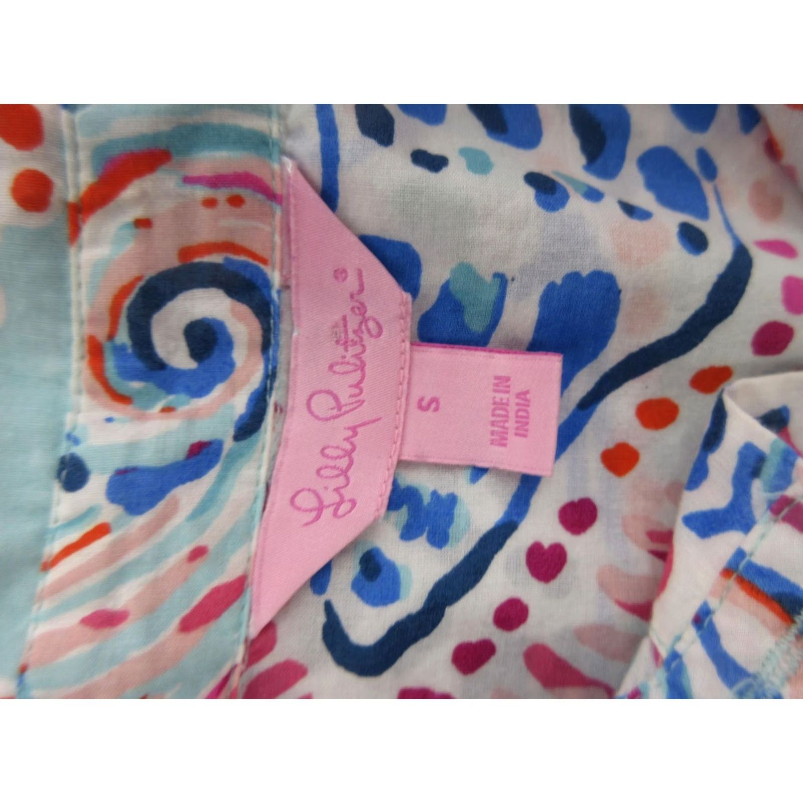Lilly Pulitzer Lilly Pulitzer Shirt Dress Womens Small Multicolor Seashell Print Button Tunic Size S / US 4 / IT 40 - 6 Thumbnail