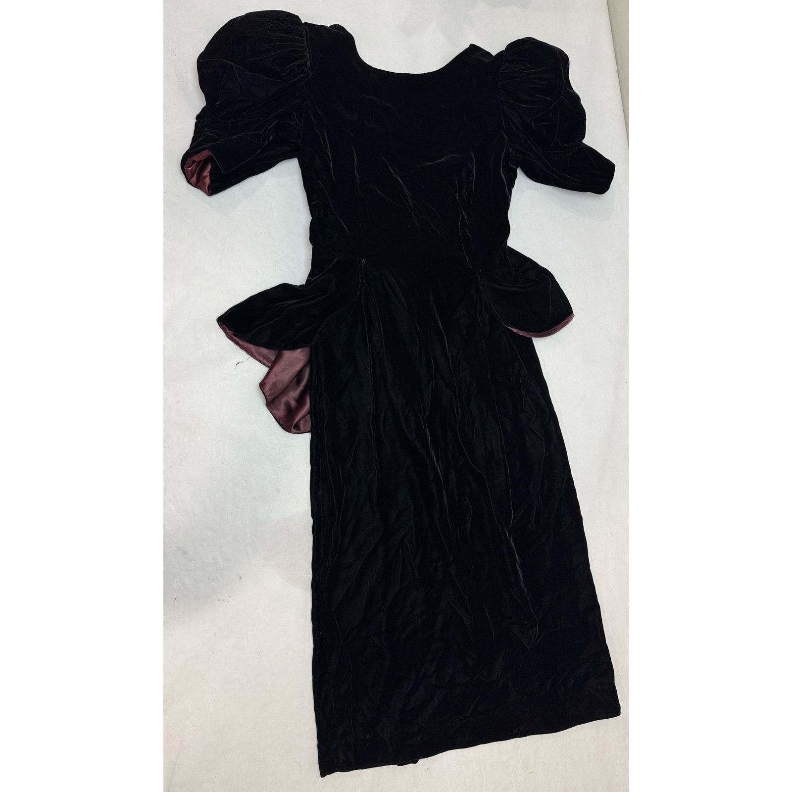 Other Gothic Whimsigoth Vintage Dress Black 80s Act III Small Size S / US 4 / IT 40 - 4 Thumbnail