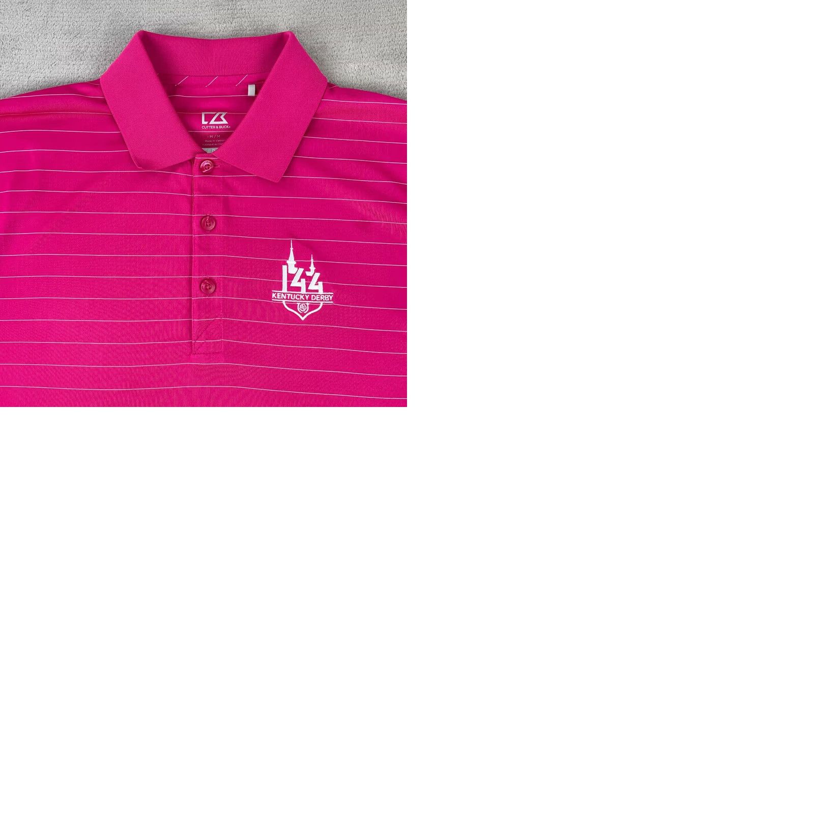 Cutter & Buck Cutter & Buck Kentucky Derby Polo Shirt Men M Pink CB DryTec SS NWOT Size US M / EU 48-50 / 2 - 9 Thumbnail
