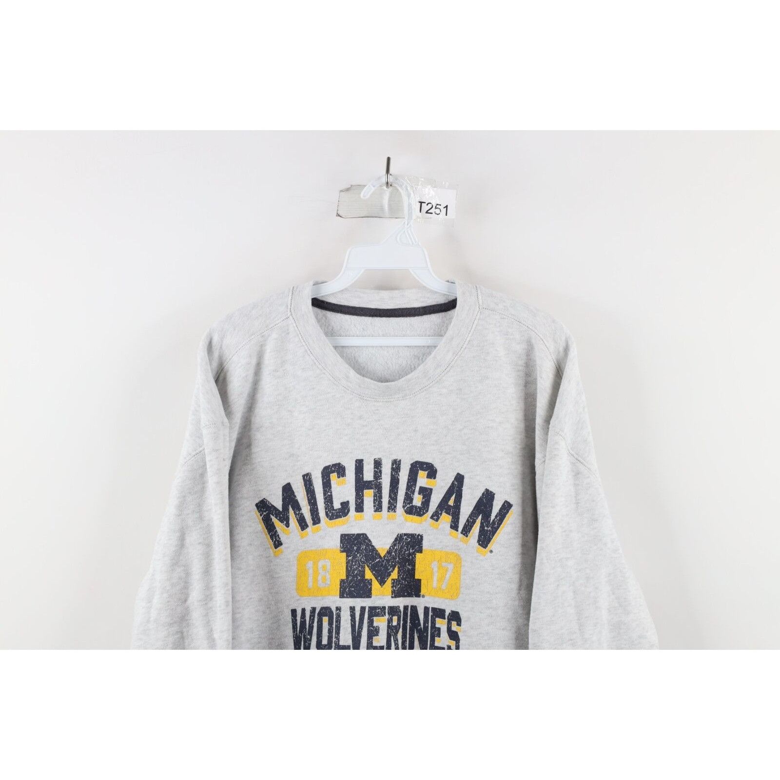 Vintage Vintage 90s Spell Out University of Michigan Sweatshirt Size US L / EU 52-54 / 3 - 2 Thumbnail