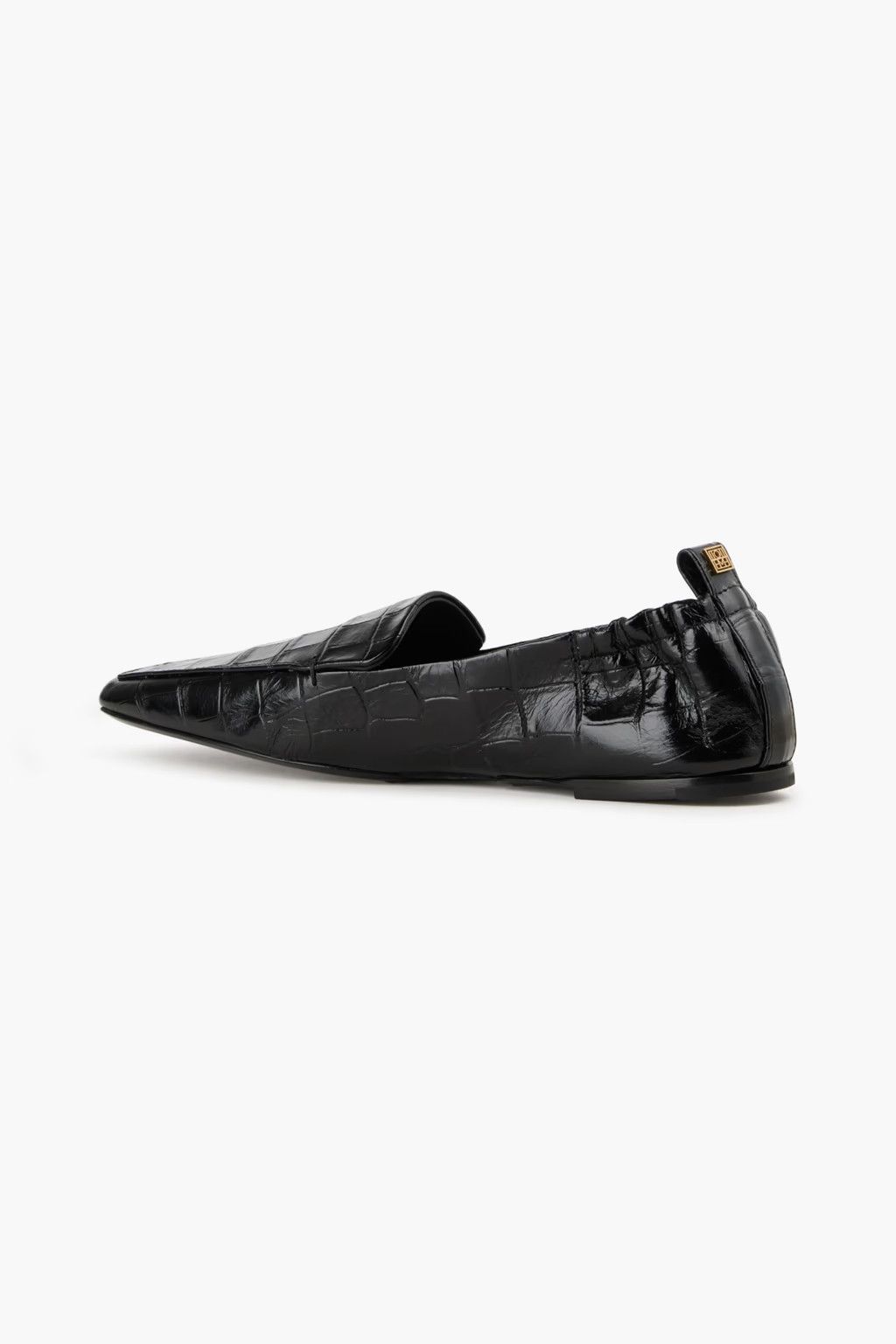 Toteme o1mle0525 The Travel Loafers Leather in Black Size US 7 / IT 37 - 3 Thumbnail