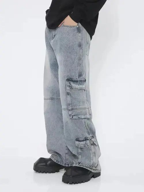Jean Retro baggy cargo jeans with big pockets Size US 32 / EU 48 - 7 Thumbnail