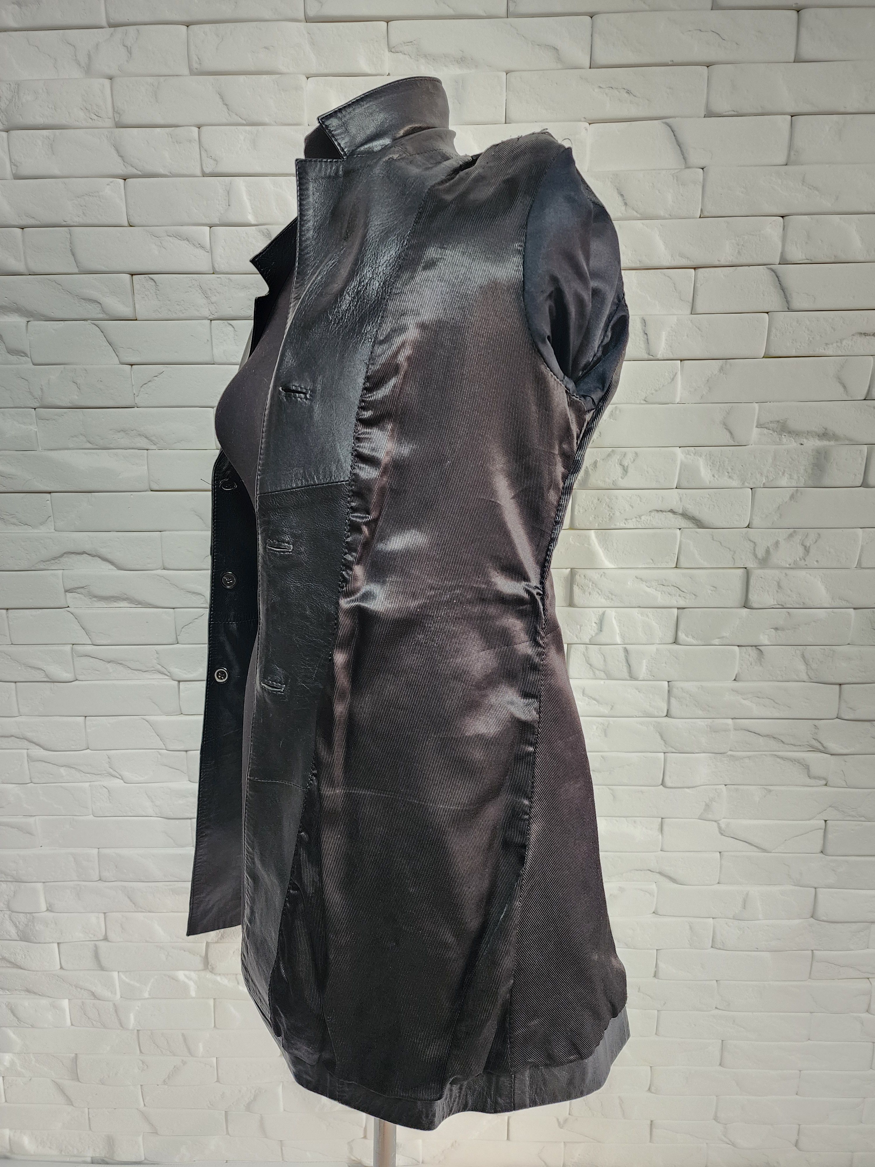 Genuine Leather Stylish long women's leather jacket. Size M / US 6-8 / IT 42-44 - 9 Thumbnail