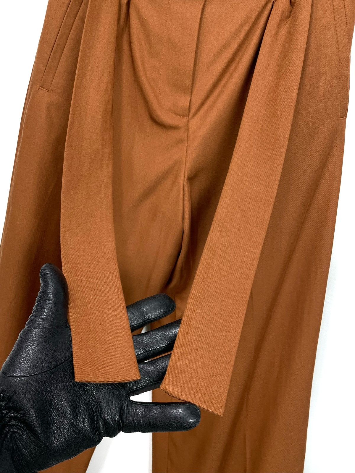 Sezane SÉZANE Pierre Wide Leg Trousers – Hazelnut – Size FR 36 Size 26" / US 2 / IT 38 - 7 Thumbnail