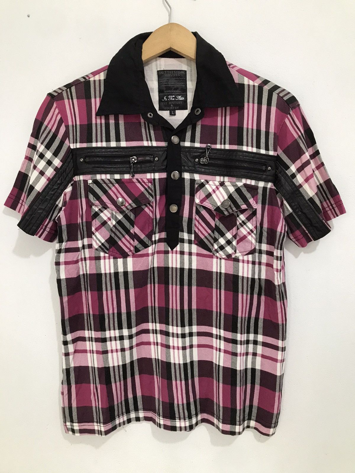 image of In The Attic Gothic Shirt Studded, Men's (Size Large)