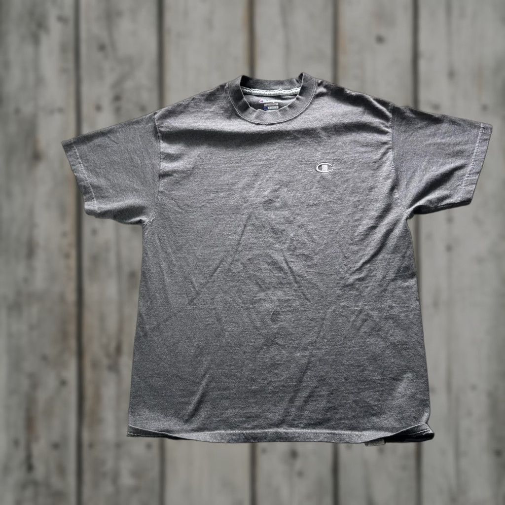 Champion Champion Shirt Mens Large Gray Embroidered C Logo Tee Tagless Casual Plain Size US L / EU 52-54 / 3 - 1 Thumbnail