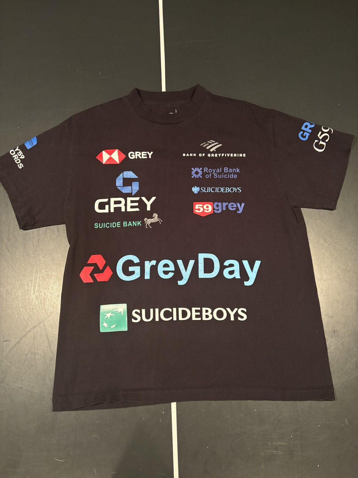 G59 Records G59 $uicideboy$ Black Printed Bank Logos Tour Tee from 2024 Size US L / EU 52-54 / 3 - 1 Thumbnail
