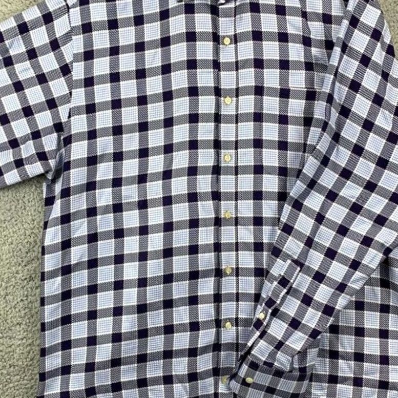 Peter Millar Peter Millar Shirt Mens Large Blue Plaid Button Down Long Sleeve Long Sleeve Size US L / EU 52-54 / 3 - 6 Thumbnail