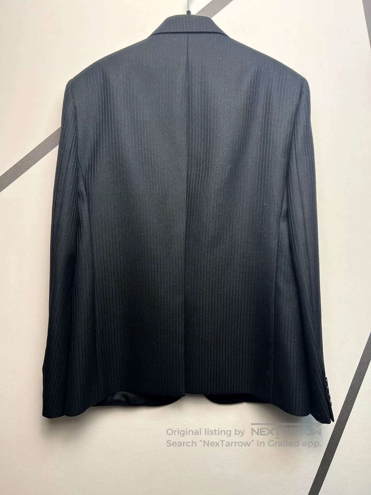 Saint Laurent Paris Saint Laurent SLP Black Pinstripe Beaded Blazer. Size US M / EU 48-50 / 2 - 2 Thumbnail