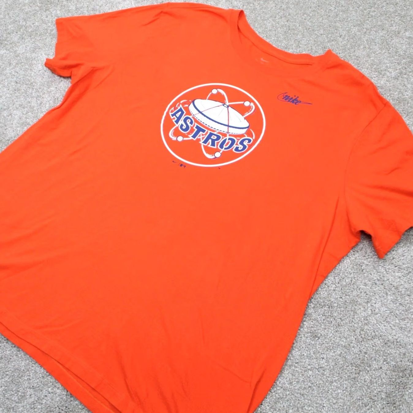 Nike Nike Houston Astros Shirt Mens 2XL XXL Orange 100% Cotton Short Sleeve Pullover Shirt Size US XXL / EU 58 / 5 - 4 Thumbnail