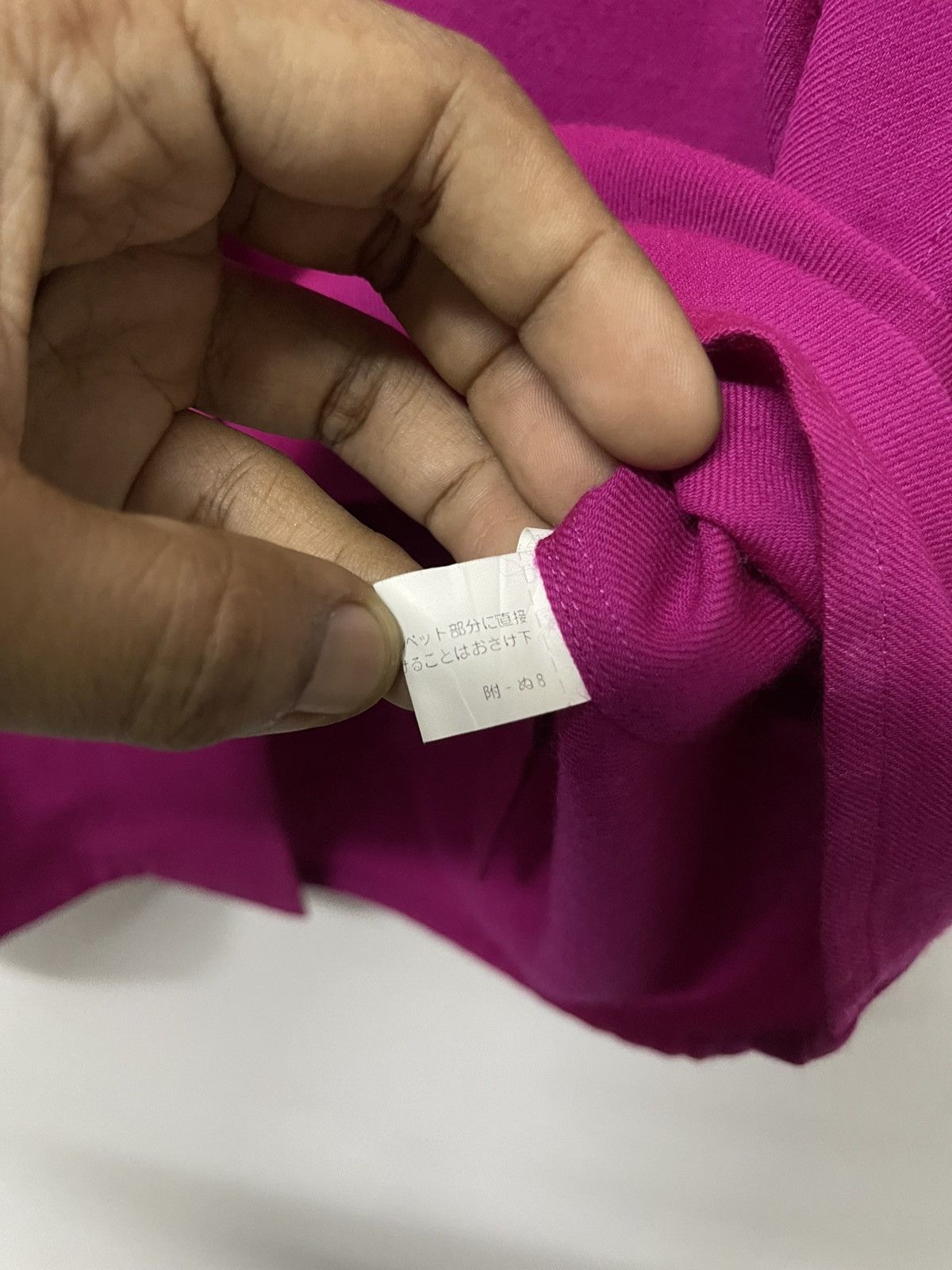 Yves Saint Laurent 1990s YVES SAINT LAURENT MAGENTA BLOUSE VELVET COLLAR RARE Size M / US 6-8 / IT 42-44 - 16 Thumbnail