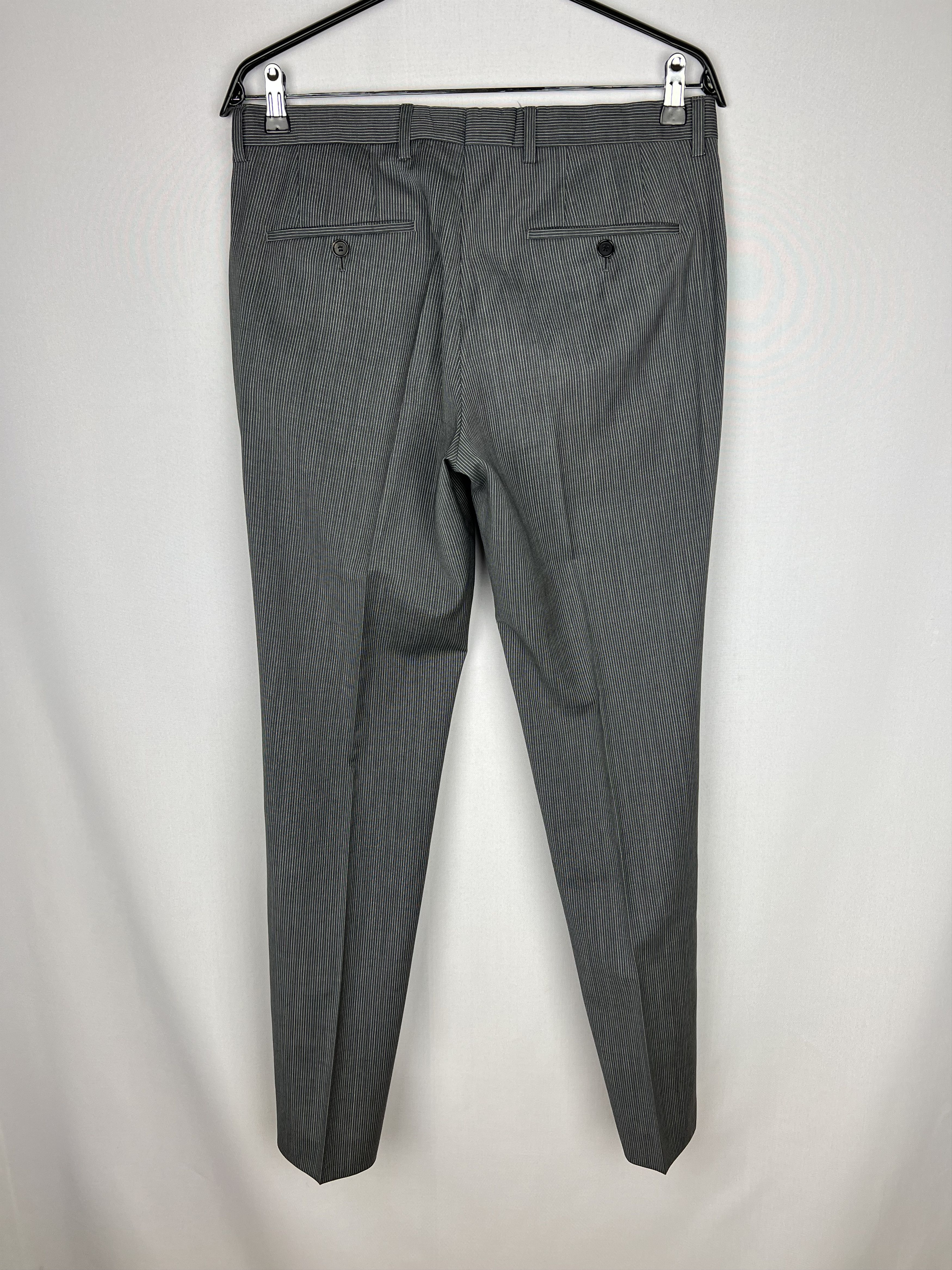 Hugo Boss by Lanificio Biella Woven Micro-Striped Wool 2 Piece Suit Size 38R - 10 Thumbnail