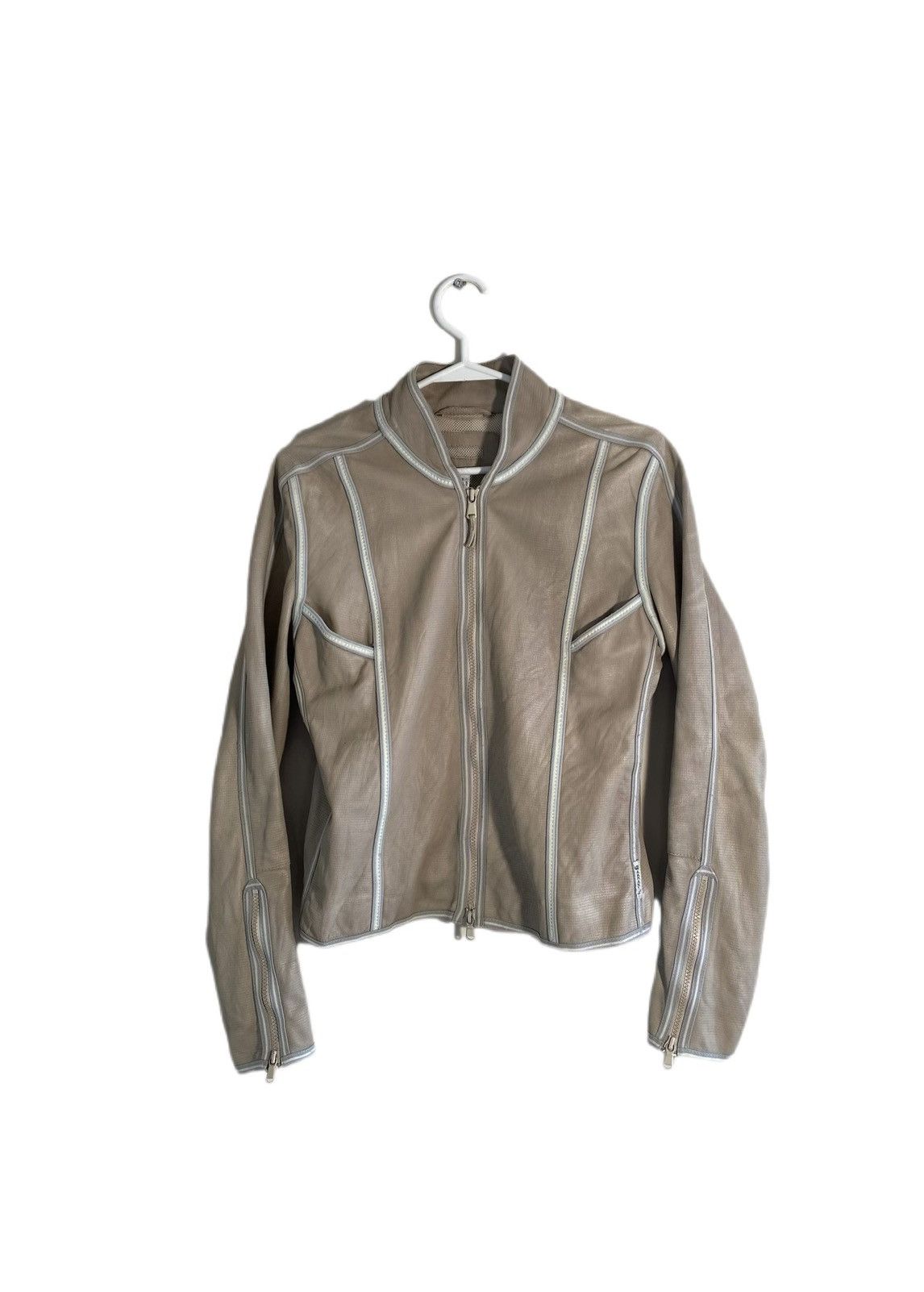 Armani × Vintage Vintage Armani Jeans Leather Biker Jacket women’s Size L / US 10 / IT 46 - 1 Thumbnail