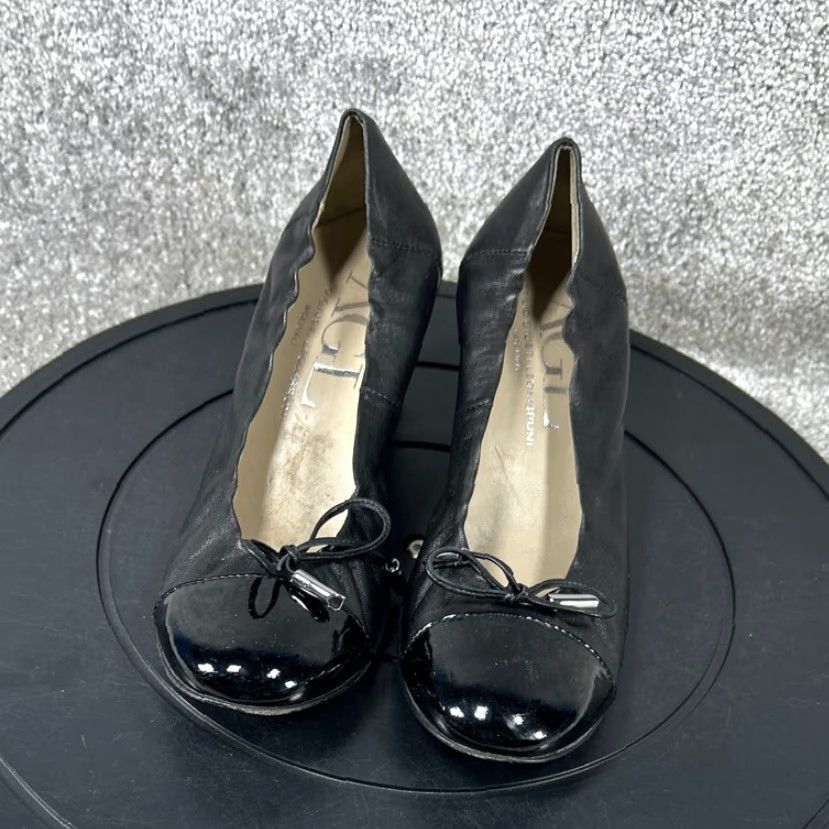 AGL VINTAGE AGL Leather Pump Shoes Womens Size 8.5 Black Casual Classic Size US 8.5 / IT 38.5 - 2 Thumbnail